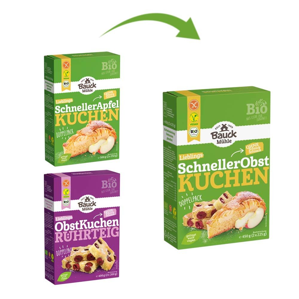 Bauck Mühle Backmischung Backmischung - Schneller Obstkuchen 450g
