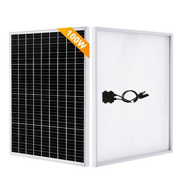GLIESE Solarmodul 12V Mono 100W 150W 200W 300W Soplarpanel Kit, Monokristallin, (Set, 100W Solarmodul, 60A Solarladeregler, 5m Solarkabel)