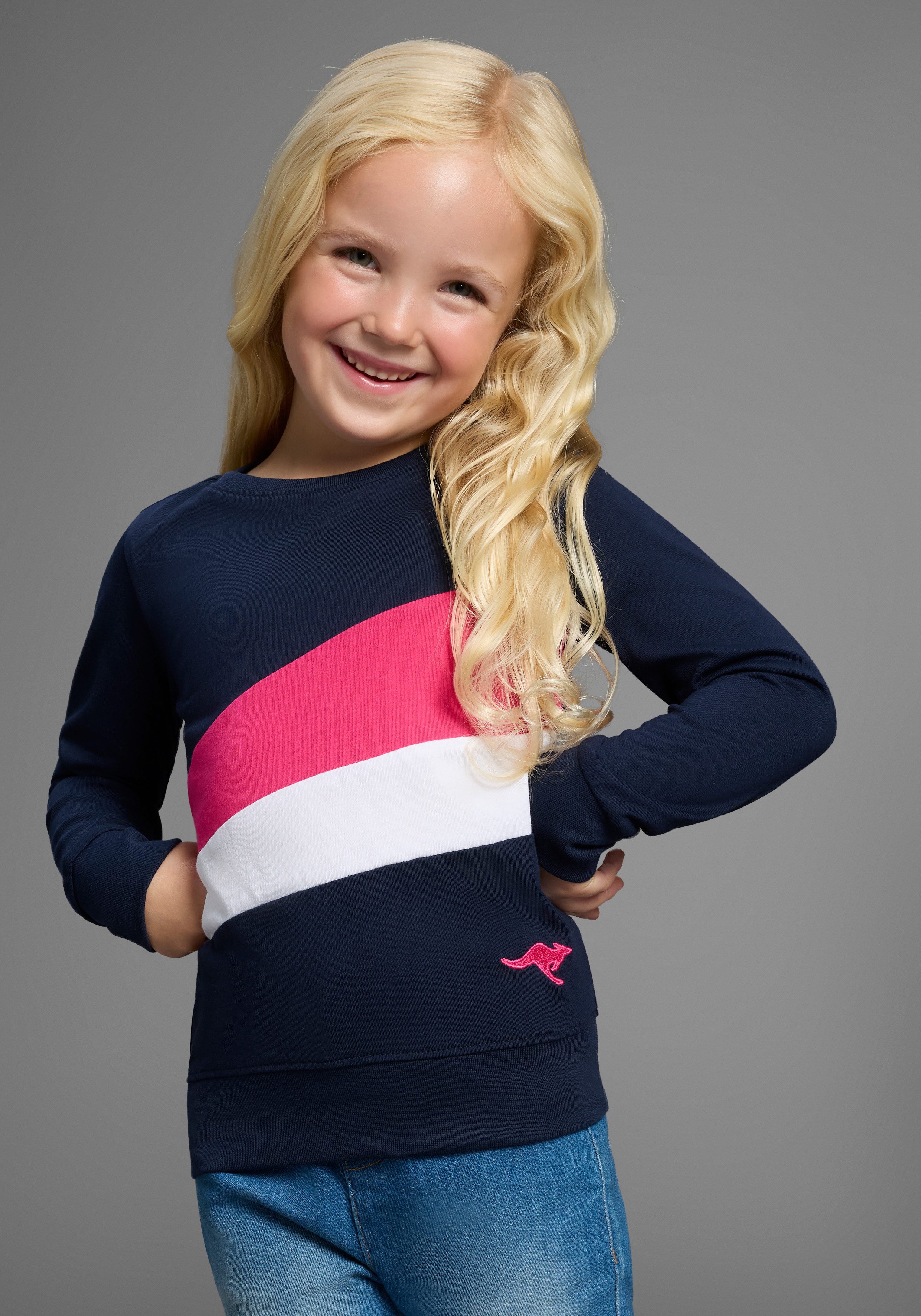 Langarmshirt mit Einsätzen für kleine Mädchen