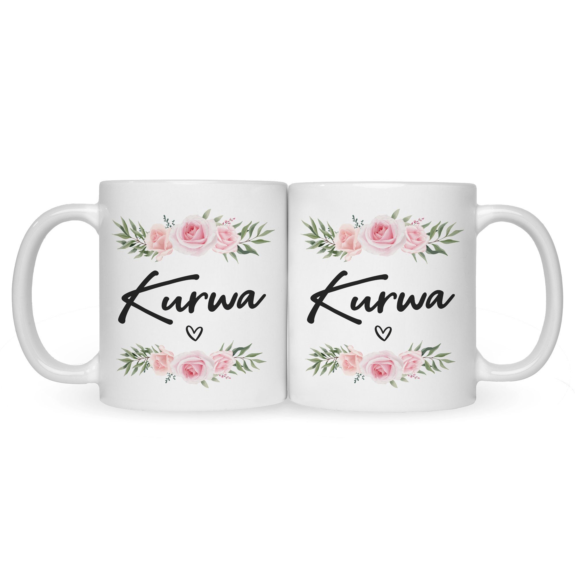 - Weiß für & Ihn Tasse Lustiges Geschenk - Kurwa - - Freunde Kaffeebecher Teetasse Spruch Geschenk Frauen Kaffeetasse Tasse & Geschenk mit - GRAVURZEILE Männer GRAVURZEILE für Sie für