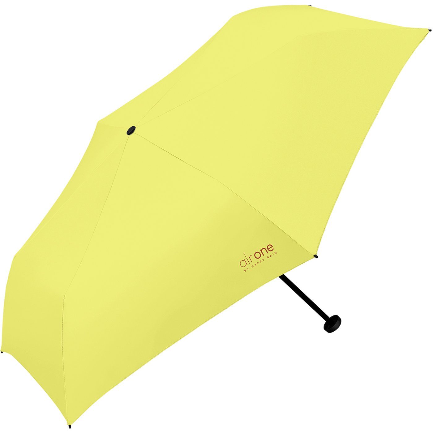 HAPPY RAIN Taschenregenschirm 99 perfekt Air Gramm superleicht, - One - leichtester Minischirm für Untewegs gelb Mini-Schirm