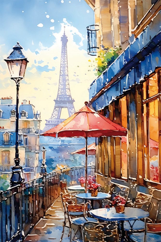 Bönninghoff Leinwandbild, Cafe, Frankreich, Gebäude, Paris, Restaurant & Cafés, Stadt, Städte (1 St)