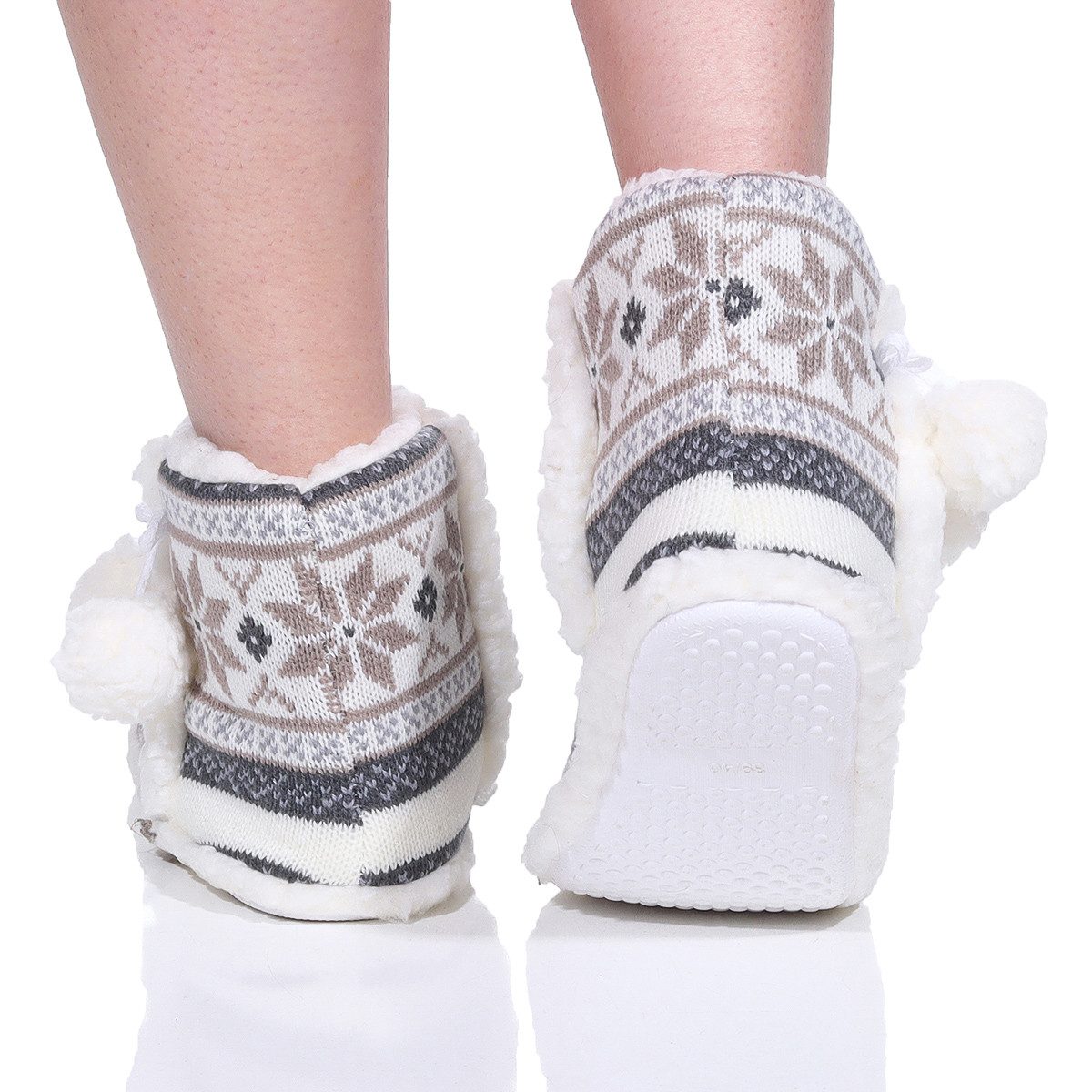 simaranda Damen 528 Hüttenschuhe zum Schlupfen