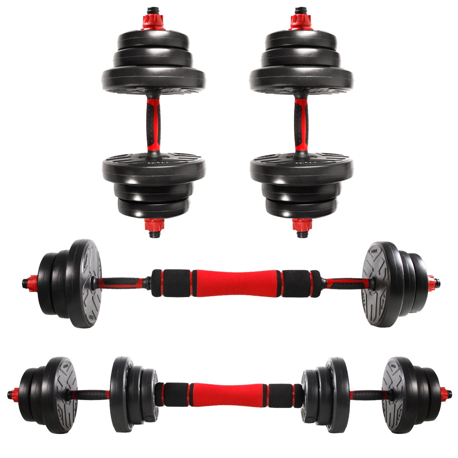 CCLIFE Hantel-Set verstellbar Hantel set Kurzhantel Langhantel Dumbbell Gewichte