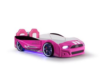 Möbel-Lux Kinderbett Must Rider, Kinderbett Must Rider in Pink mit Sitzen