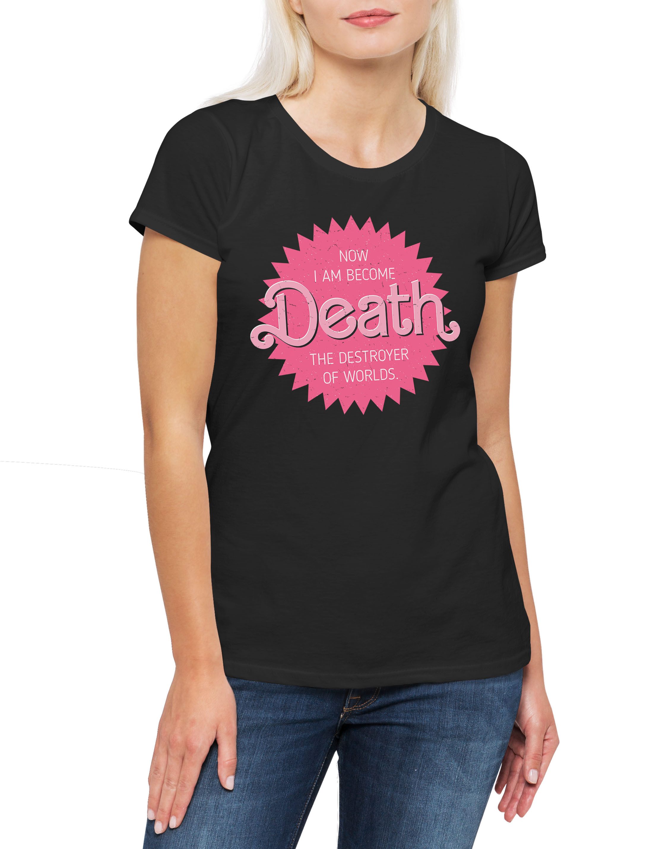 Print-Shirt Oppenheimer Now I Am Become Death Damen T-Shirt Manhattan Project