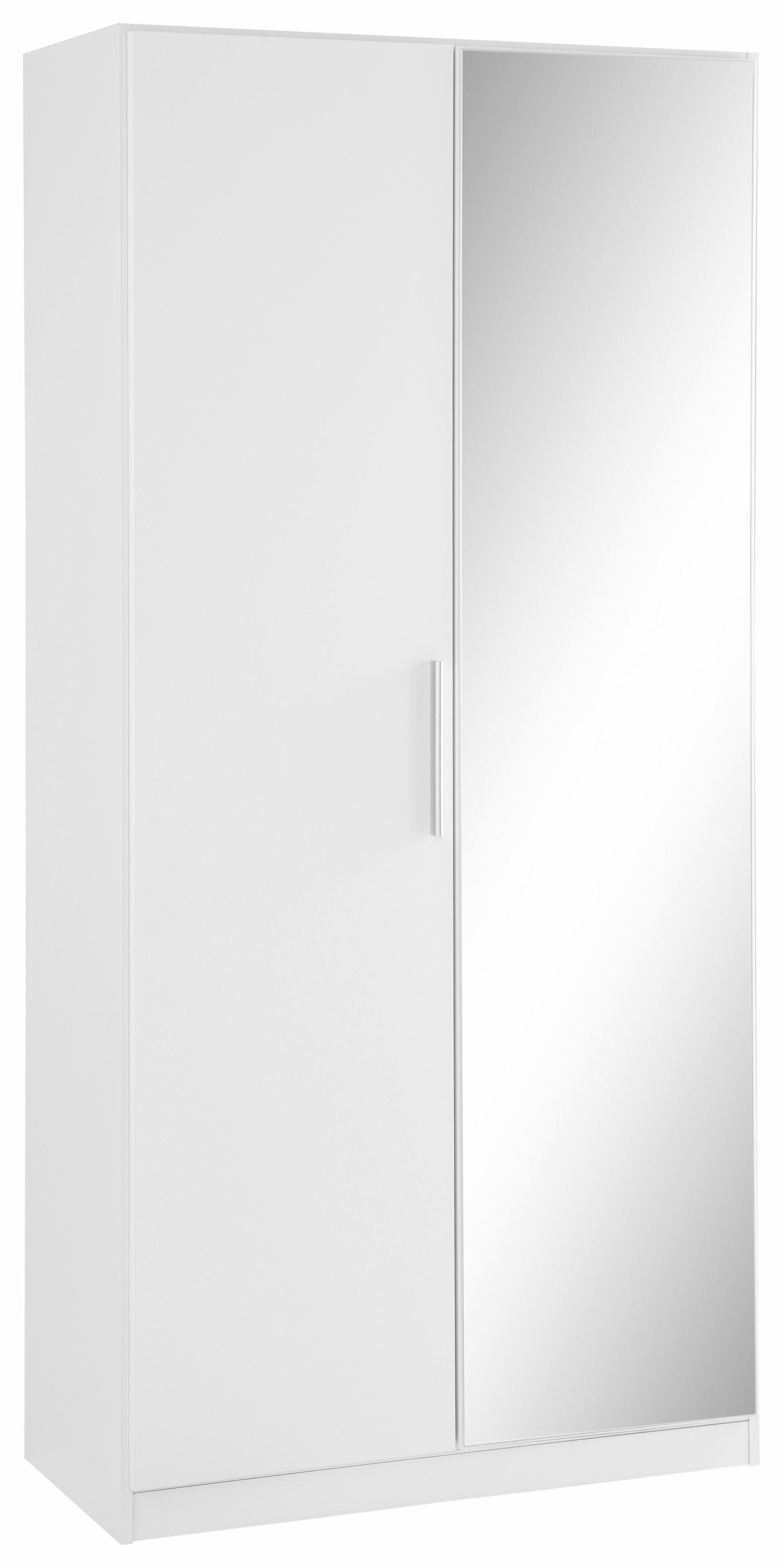 rauch Garderobenschrank Minosa mit Spiegel, 91 Breite cm weiß matt