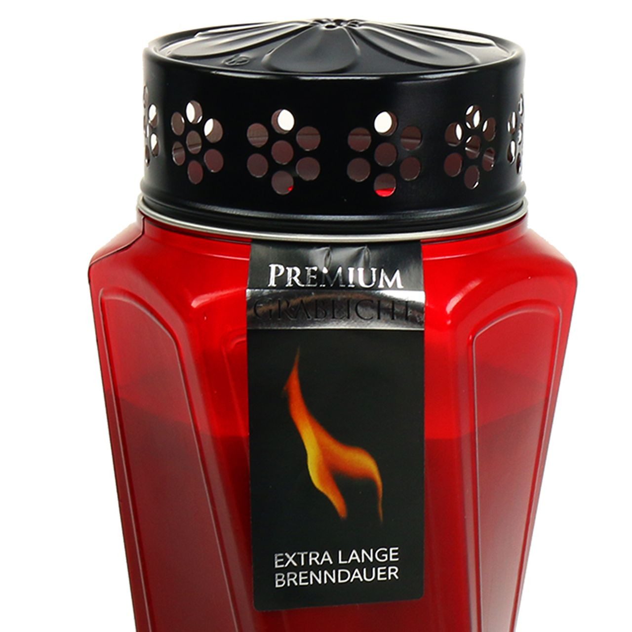 Viana Grabkerze Grablicht Plastik Rot Ø11cm günstig online kaufen