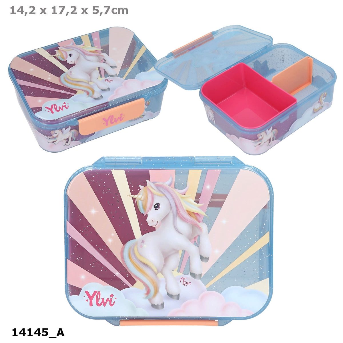Depesche Spiel Ylvi Brotdose SUGAR POP - Einhorn mit Extrabox & Teiler