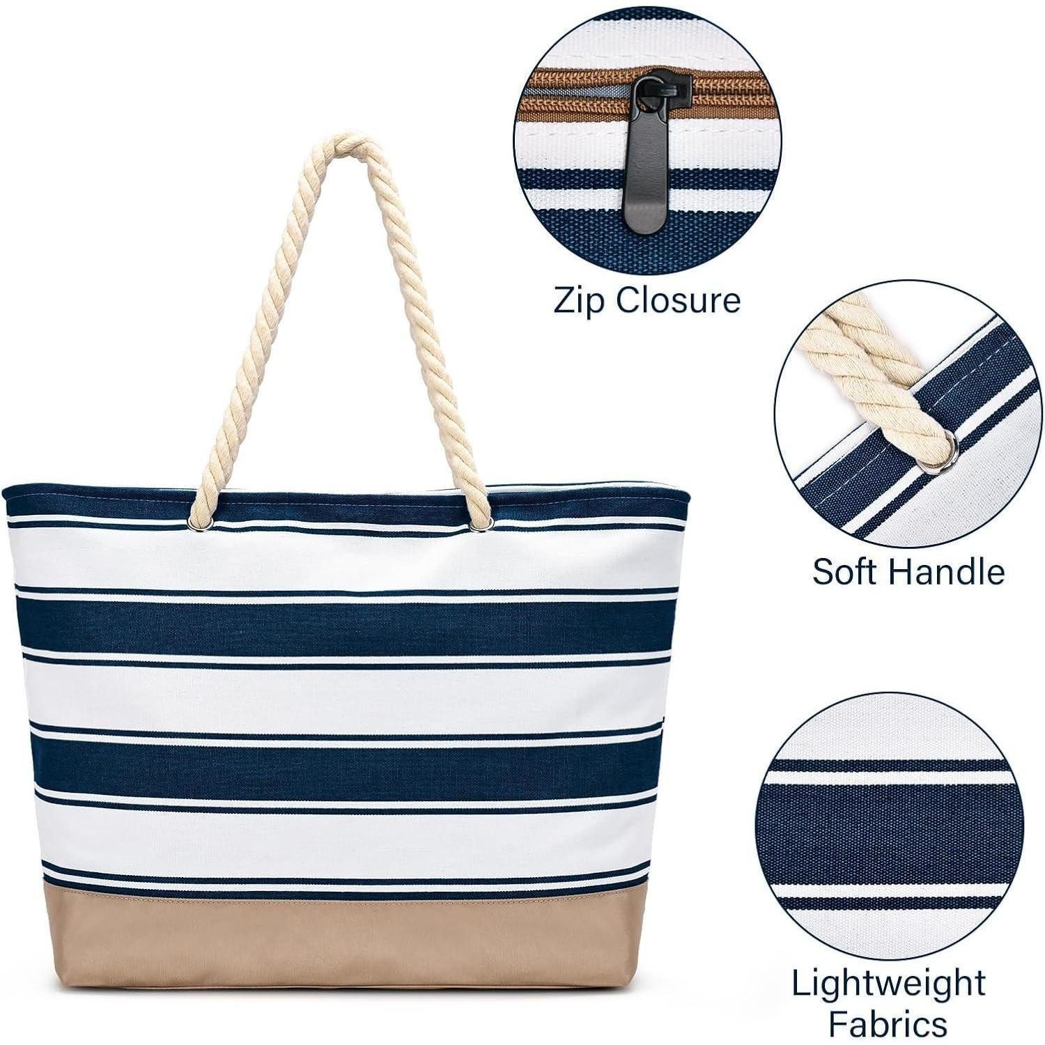 LuxusKollektion Strandtasche Strandtasche Damen Groß mit Nass- und günstig online kaufen