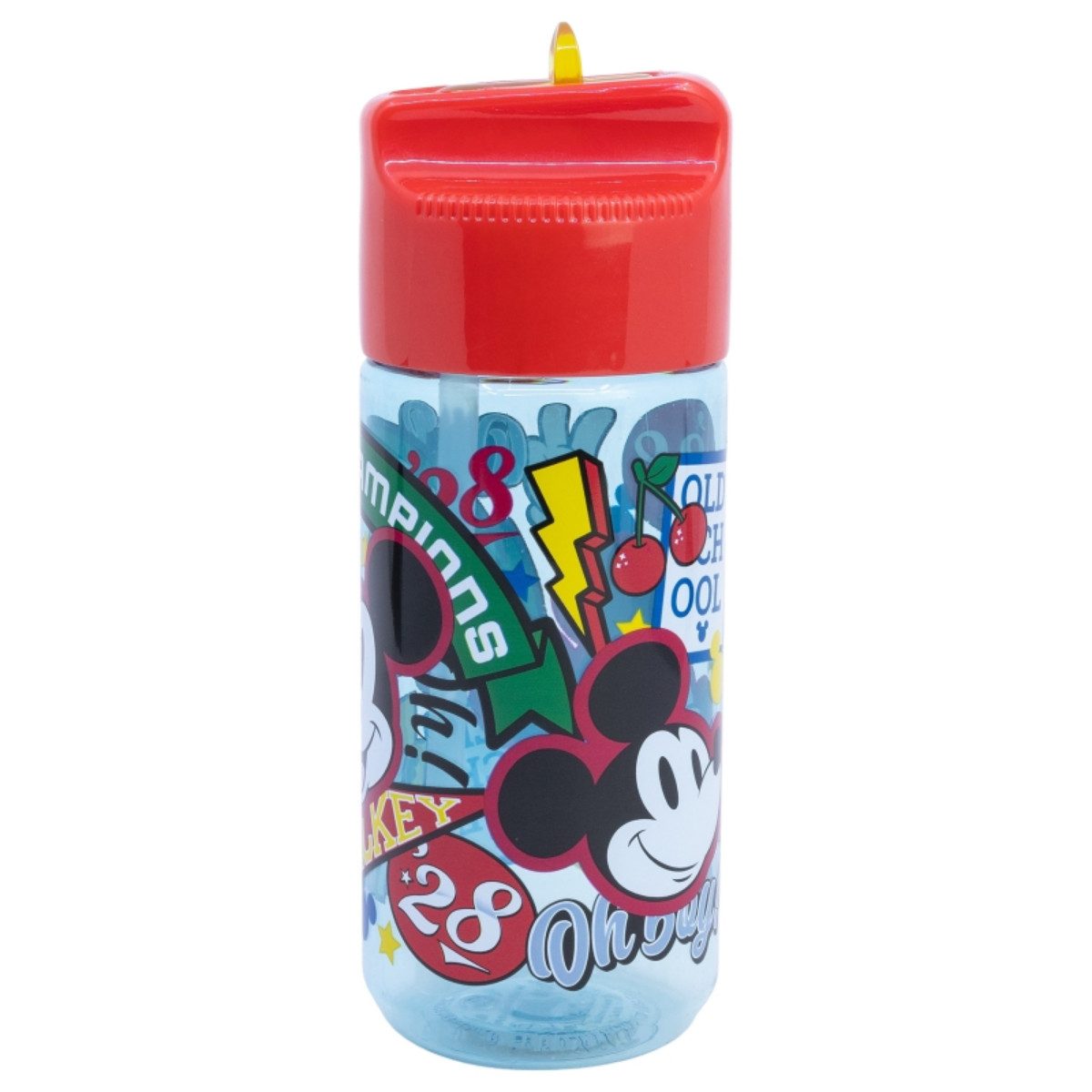 Storline Trinkflasche Disney Mickey Mouse für Kinder 430 ml mit praktischem Strohhalm