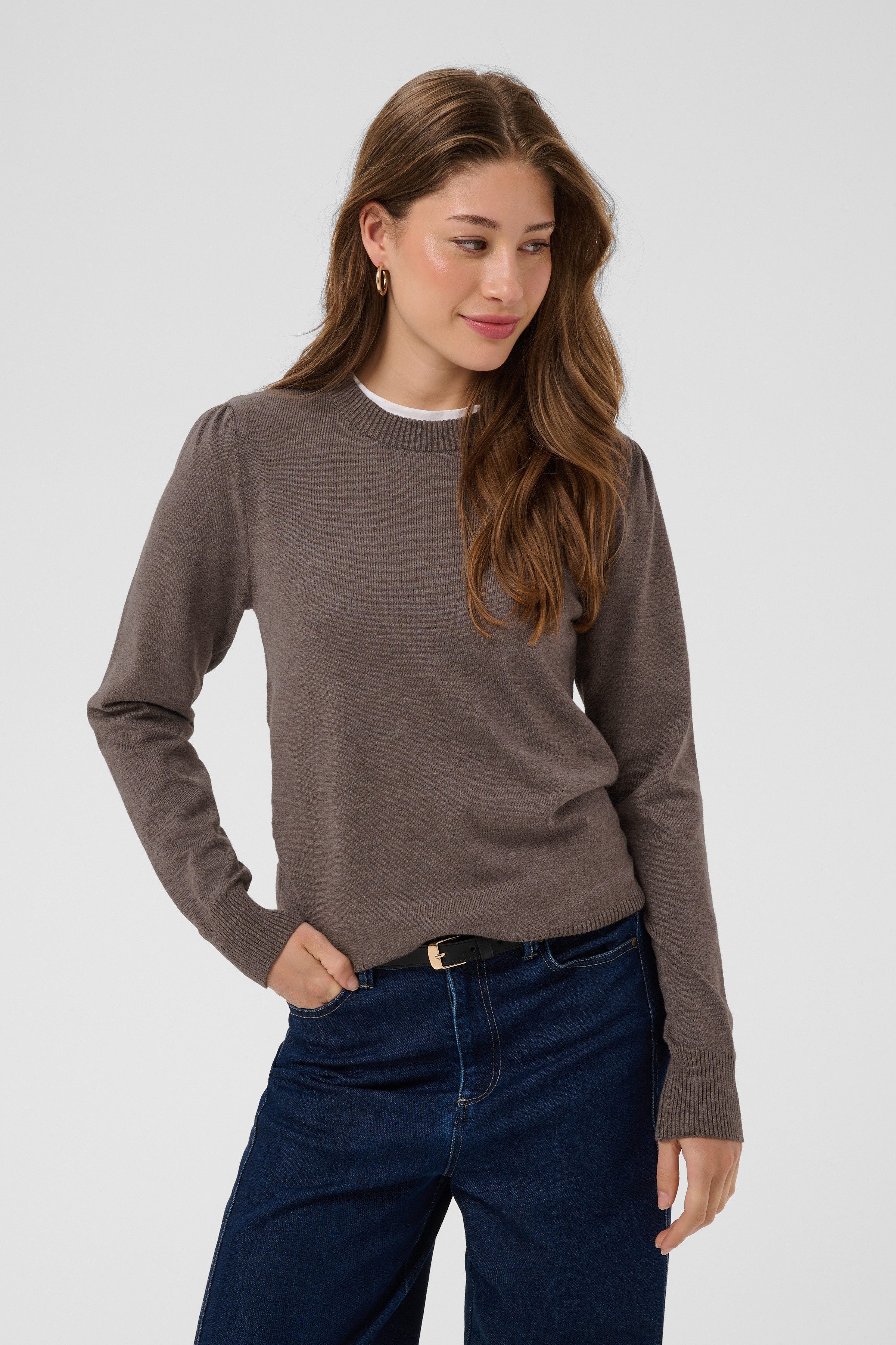 Saint Tropez Rundhalspullover MilaSZ Viskosemischung, Regular fit