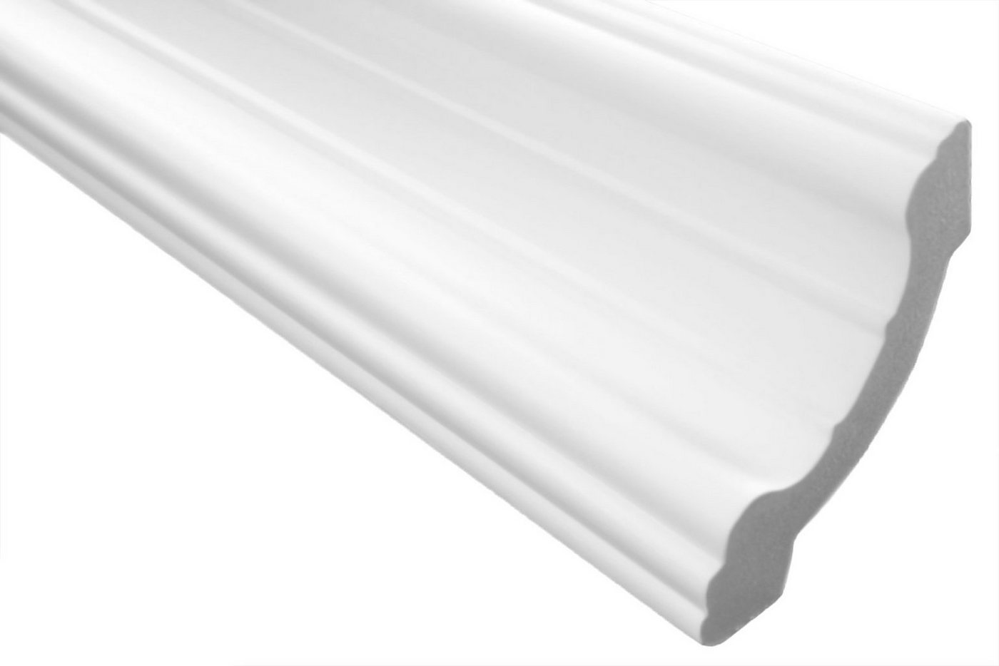 Thumbnail - marbet design Stuckleiste E-34, Musterstück (20cm), XPS Styropor weiß - Deckenleisten Zierleisten Eckleisten Dekorbau E-...