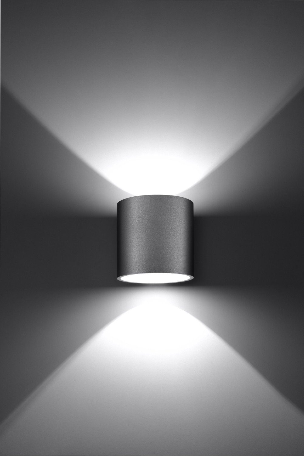 40W Grau Licht-Erlebnisse Zylinder Strahler LED Flur Wandleuchte Wandlampe RODA, H:12cm wechselbar, Warmweiß, G9 Aluminium Treppe