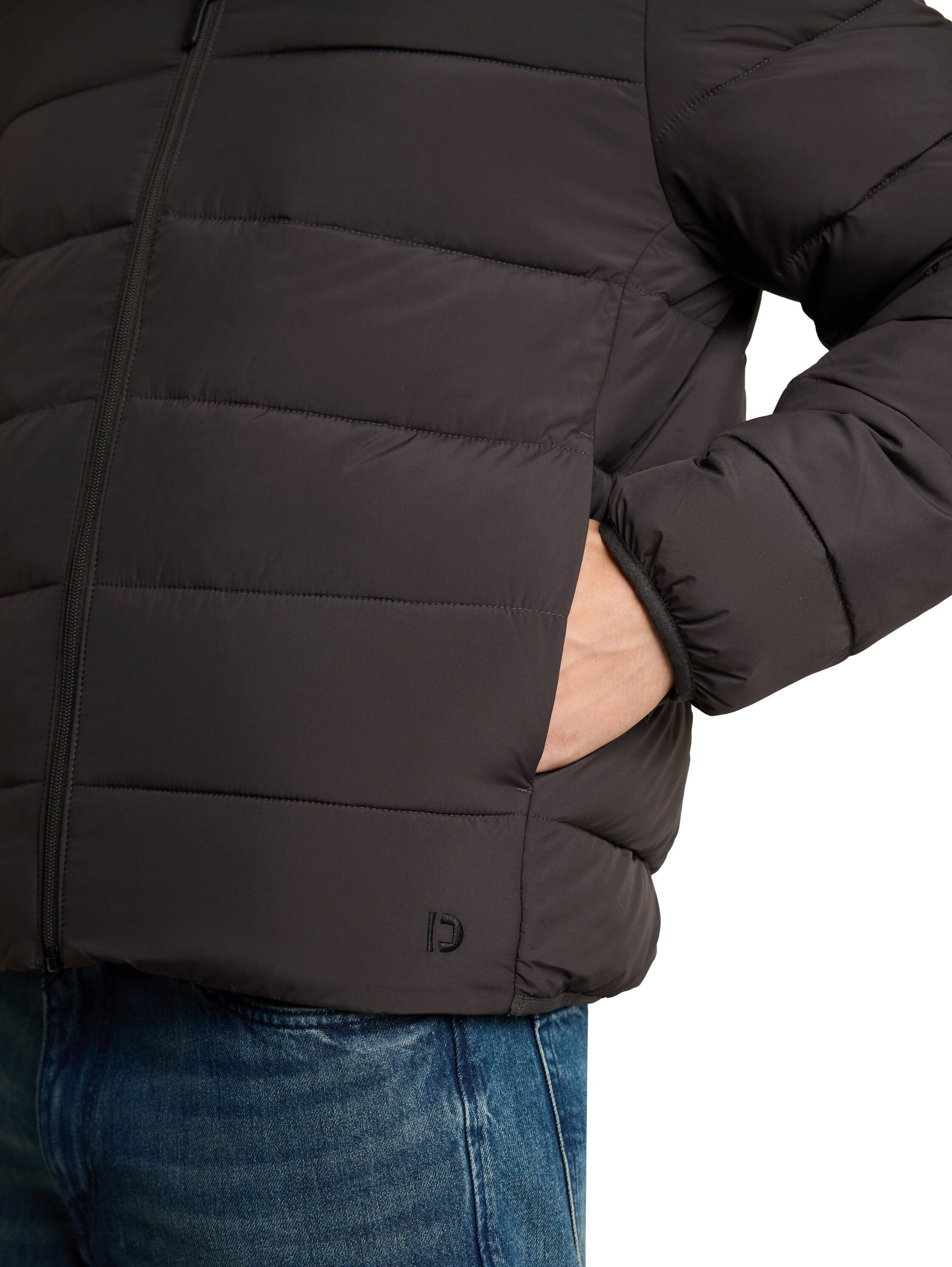 TOM TAILOR Denim Steppjacke mit Reißverschluss, aus Polyester