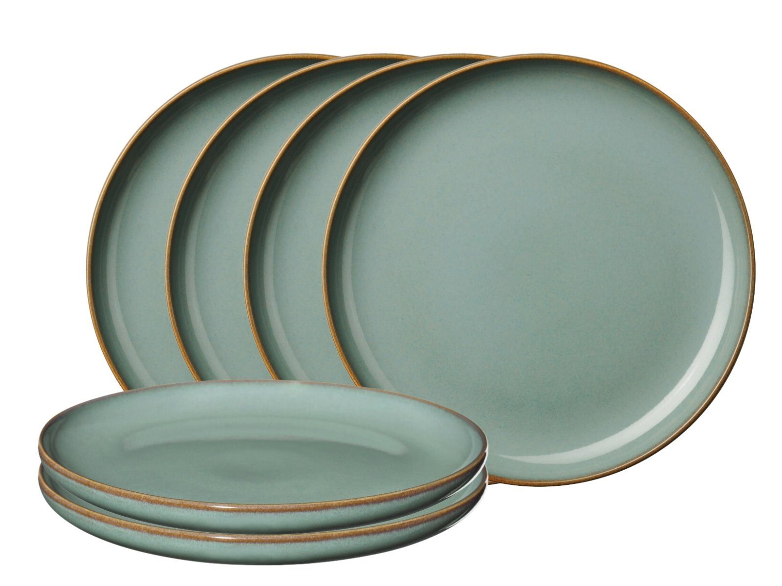 ASA SELECTION Teller-Set SAISONS Dessertteller eucalyptus 21 cm Set6, Steinzeug