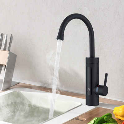 HOMELODY Küchenarmatur Elektrische Durchlauferhitzer, Smart Heater Wasserhahn 360° drehbar