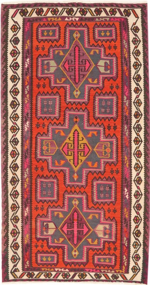 Orientteppich Kelim Fars Azerbaijan Antik 159x293 Handgewebter Orientteppich, Nain Trading, rechteckig, Höhe: 4 mm