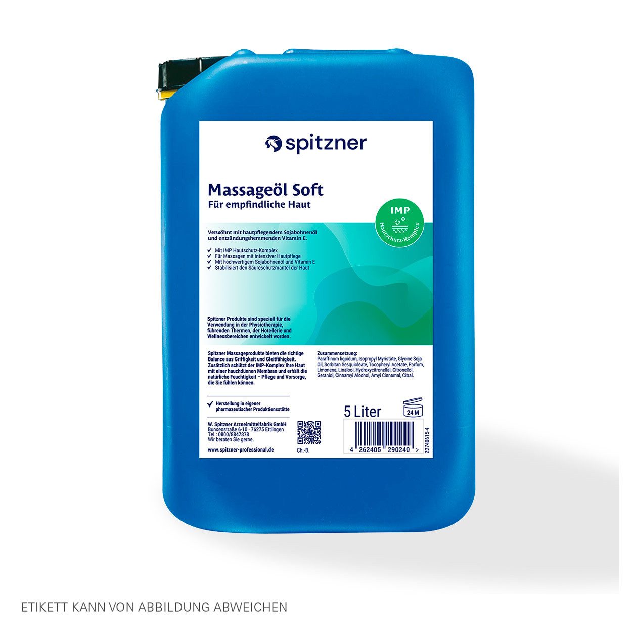 Spitzner Massageöl Spitzner Massageöl soft, 5 l