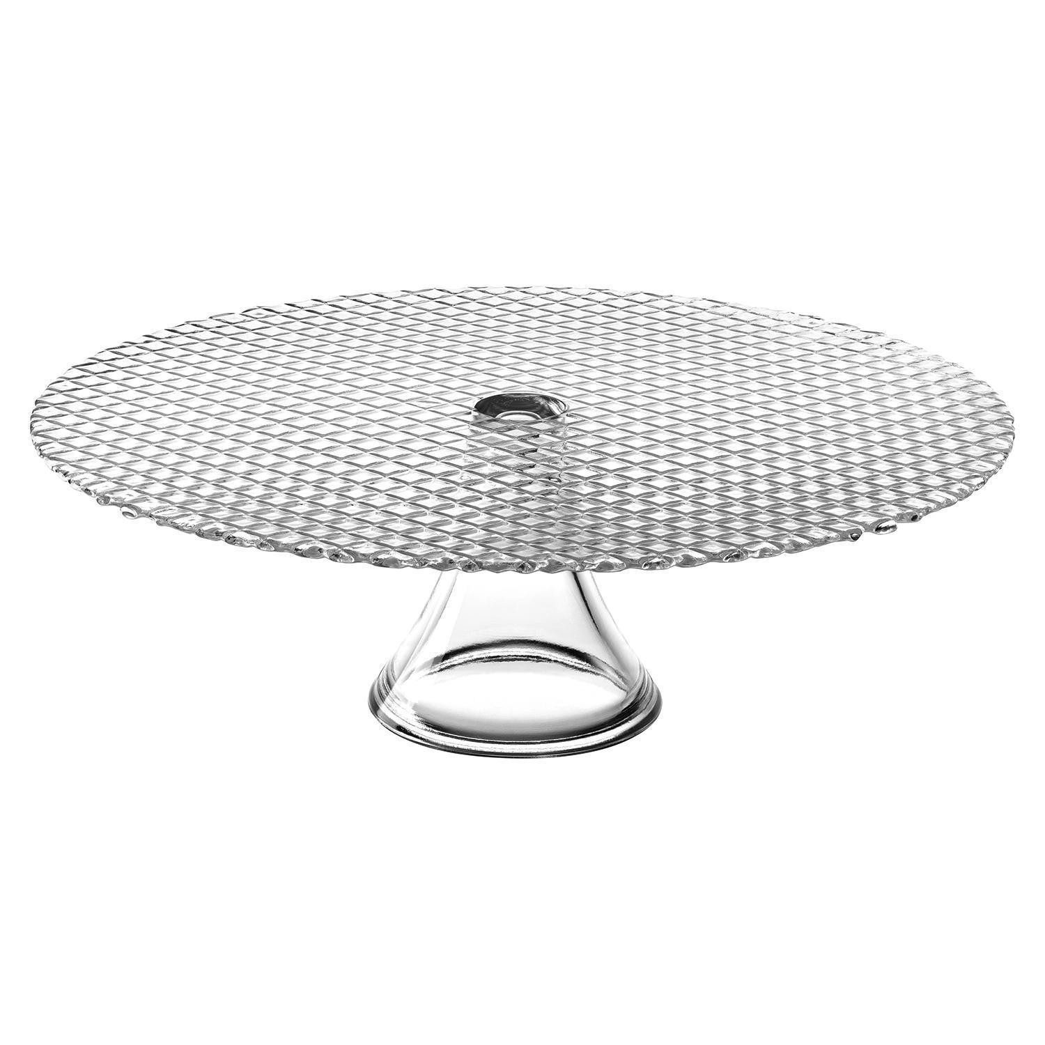 LEONARDO Tortenplatte Kuchenplatte SOLE, Ø 32 cm, Transparent, Glas, Glas, (1-tlg), mit Fuß, nicht drehbar