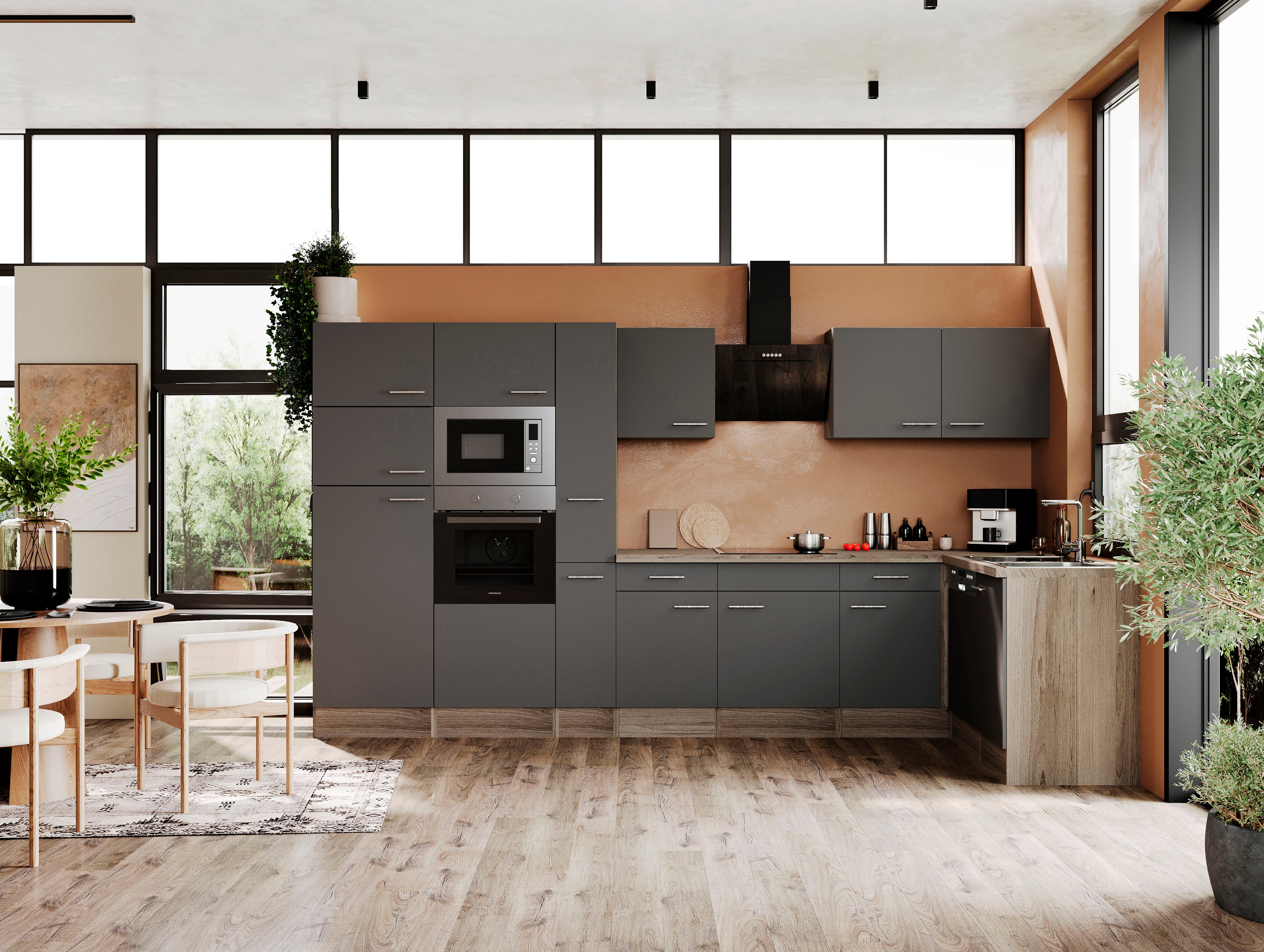 RESPEKTA Winkelküche Oliver, Breite 370 cm, günstig online kaufen