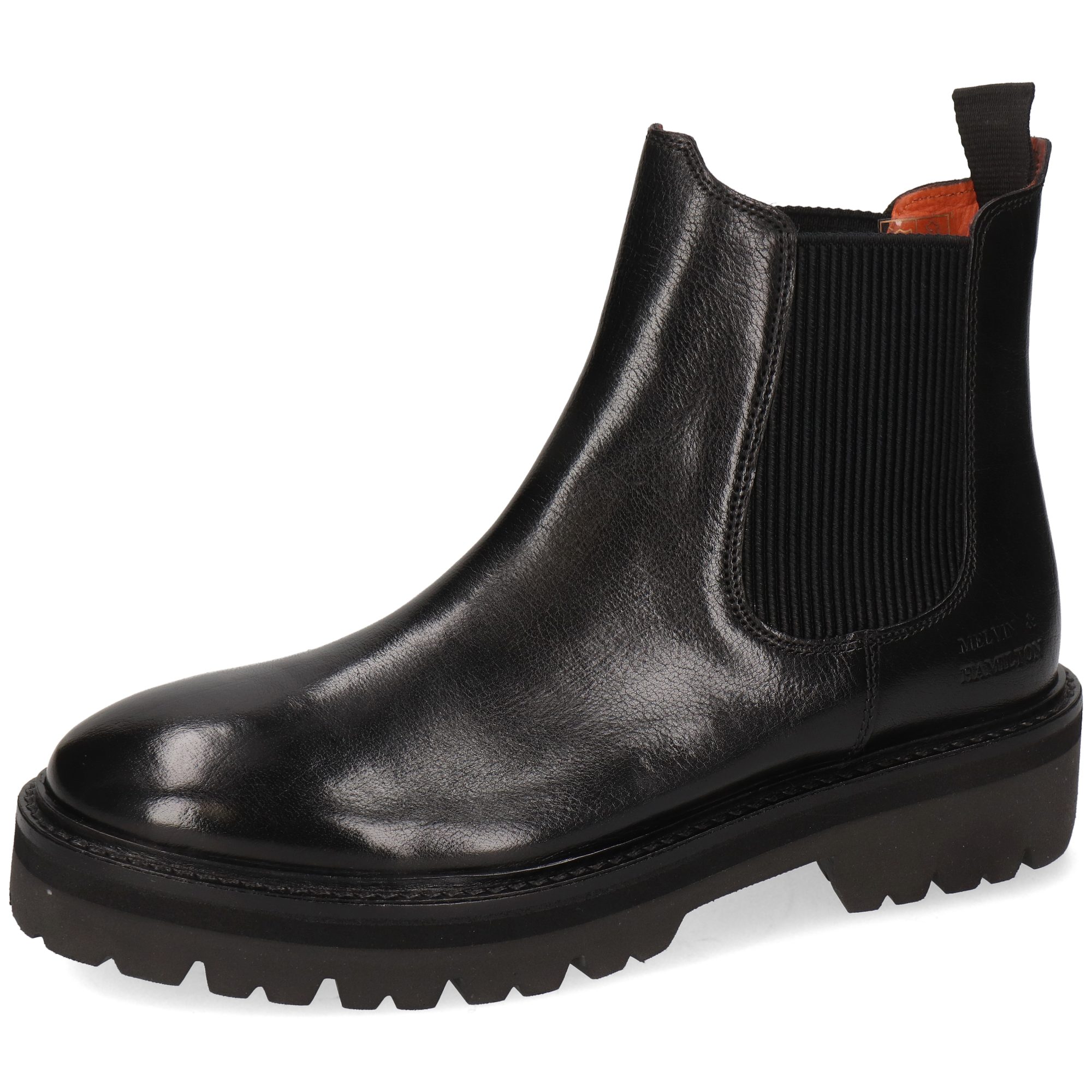 Melvin & Hamilton Jenny 2 Leder-Chelsea Boots für Damen Stiefelette Plateausohlen, Vegetabile Gerbung
