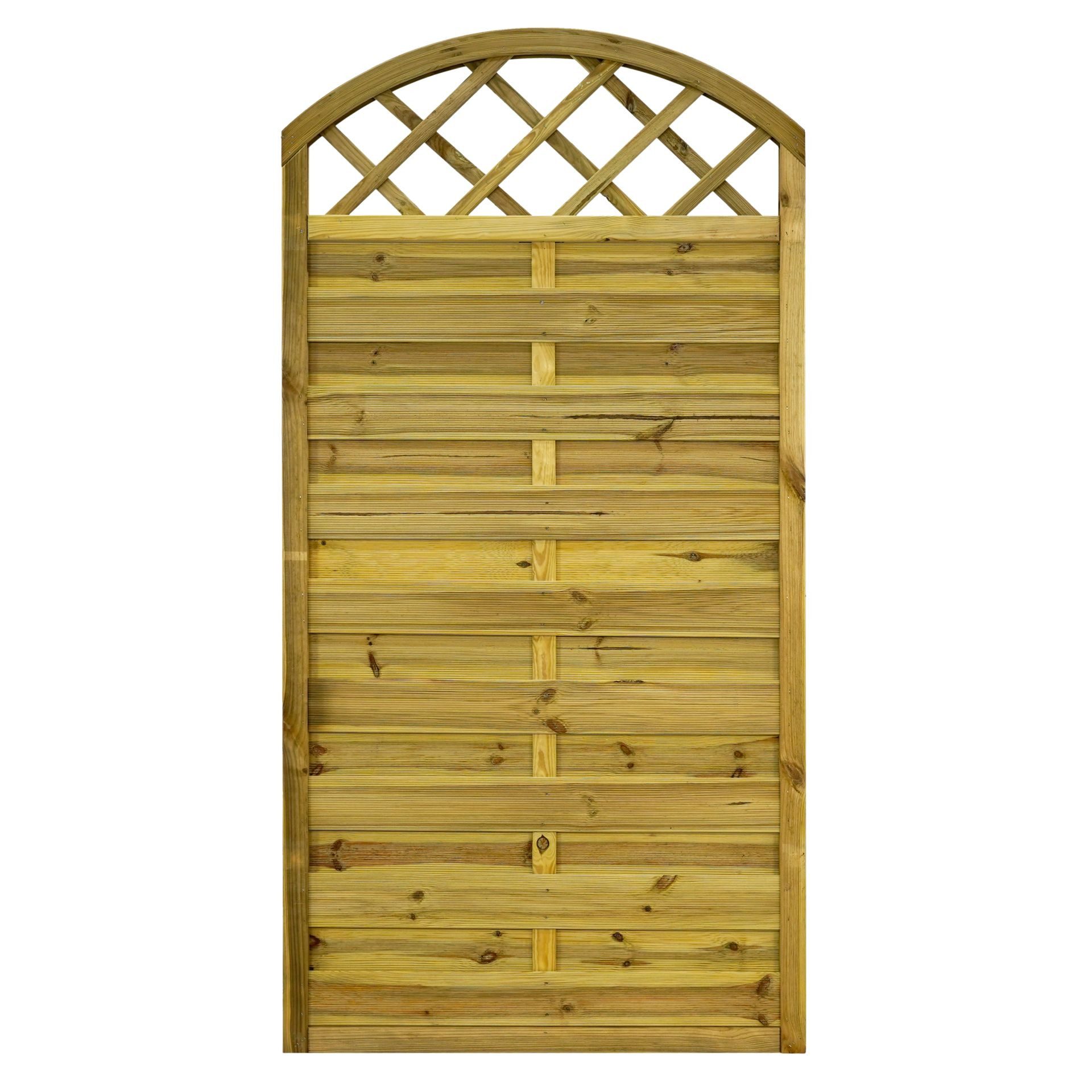 GartenLand Zaun Dichtzaun Vario gebogen mit Rankgitter Kiefer – Kesseldruckimprägniert, (Set, ohne Pfosten), gebogen mit Rankgitter / Kesseldruckimprägniert