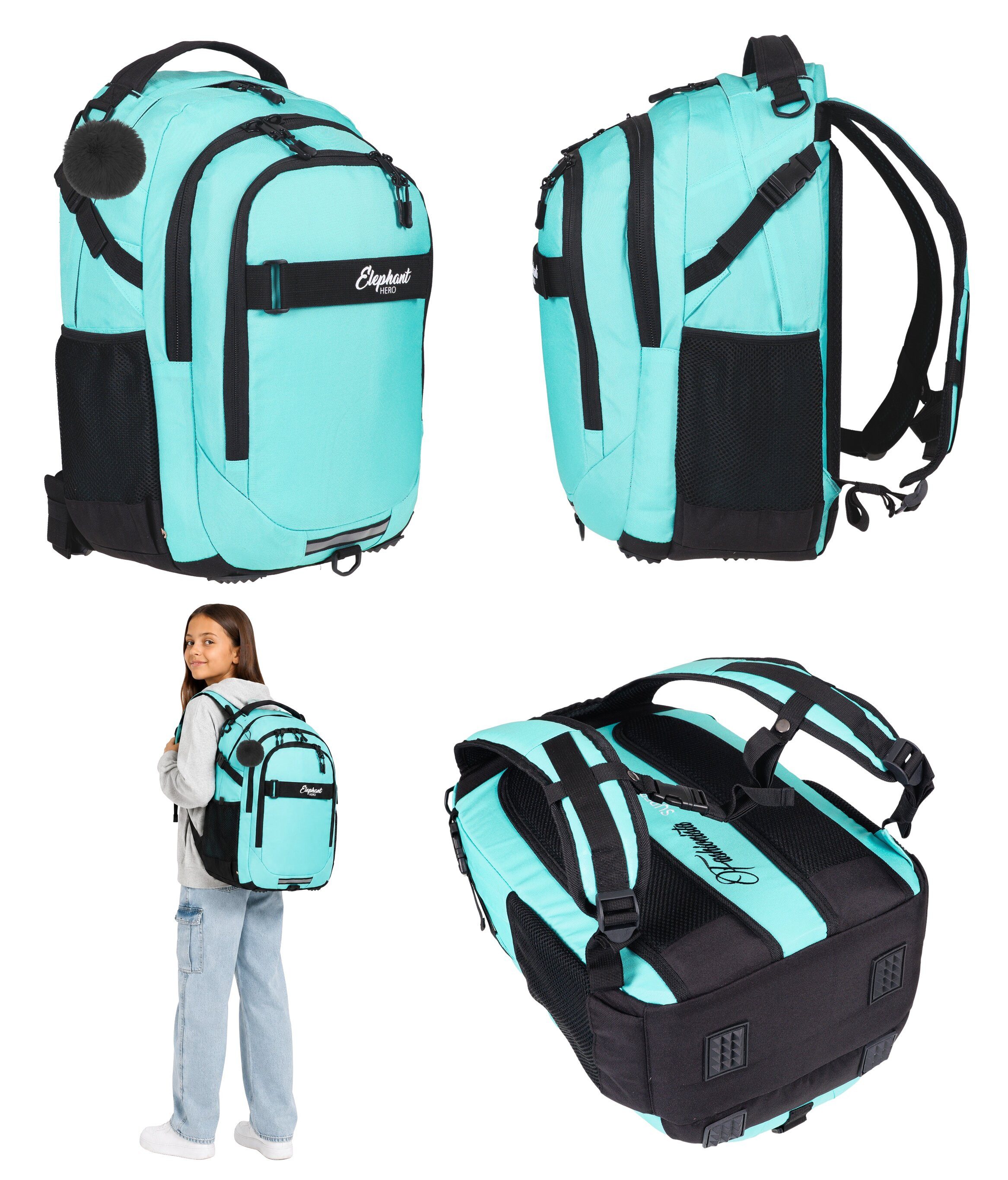 ELEPHANT Schulrucksack Hero Signature Schultasche, Rucksack, Schulmappe – Bild 3 von 5