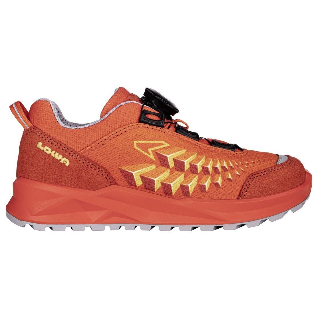 Lowa Ferrox Low GTX (Textil/Synthetik, wasserdicht) flamerot/senf Kinder Wanderschuh