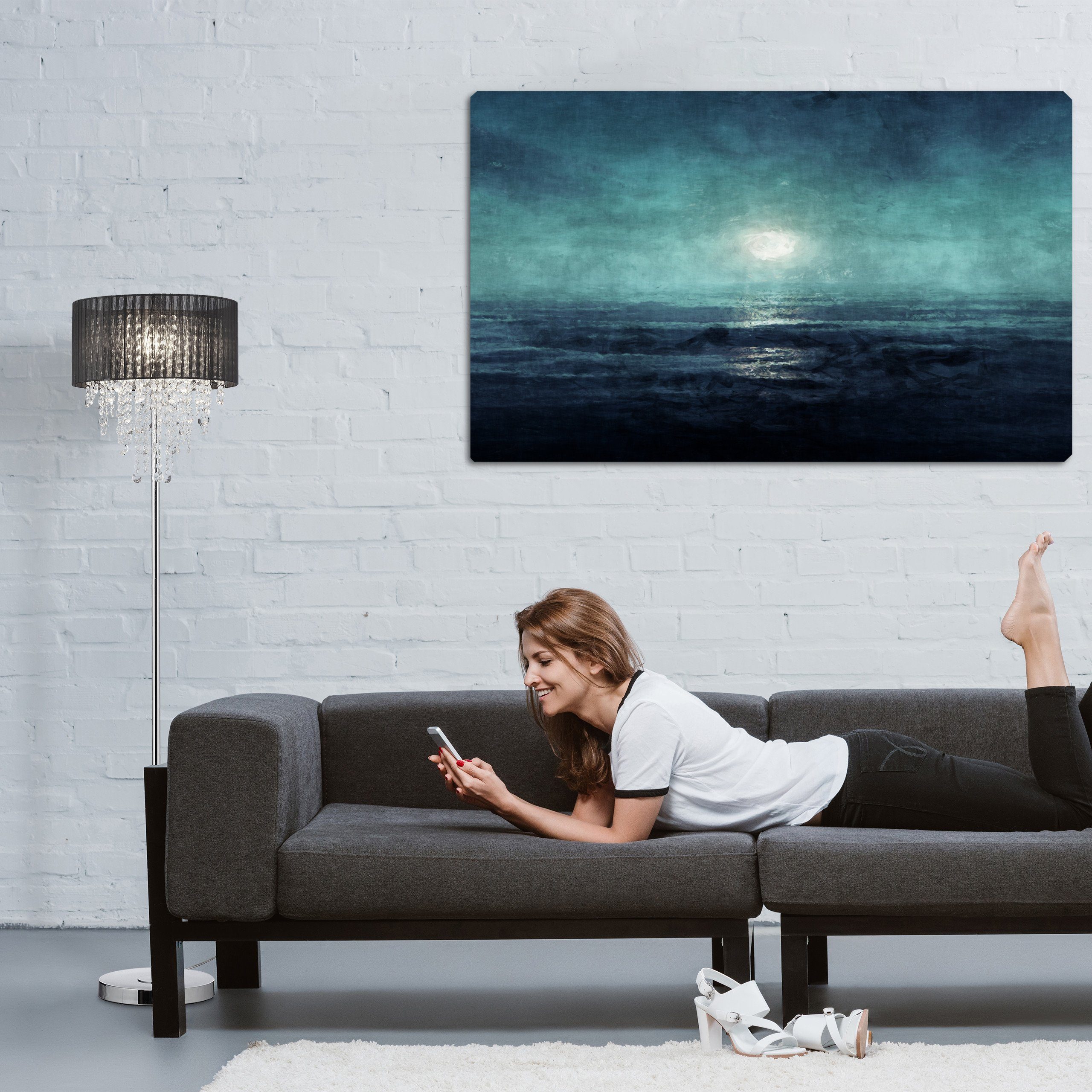 relaxdays Stehlampe mit Kristallen in Schwarz, Stimmungsvolle indirekte Beleuchtung, E27-Fassung, max. 60 W, Leuchtmittel nicht enthalten