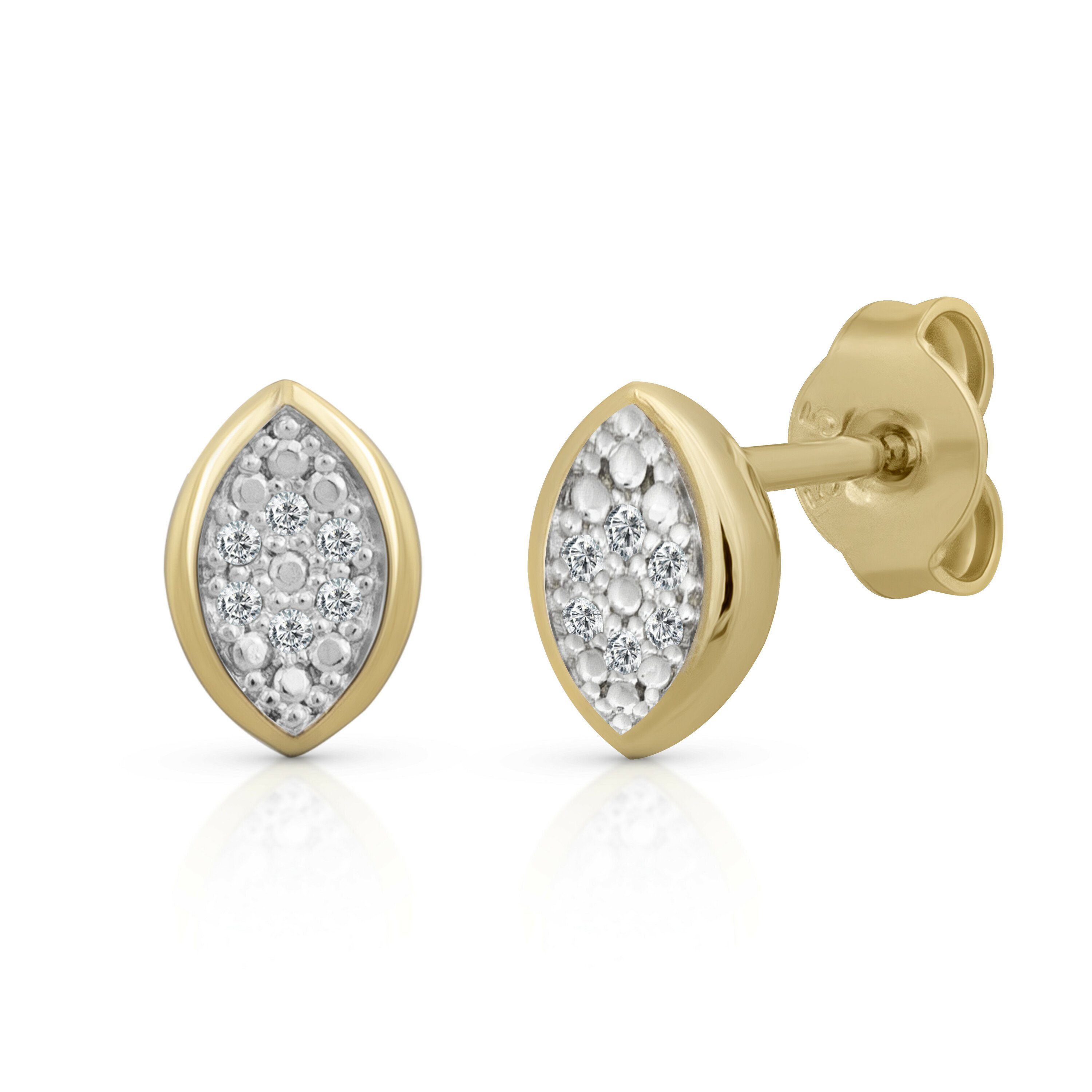 Orolino Paar Ohrstecker Gold 585 mit 3 Brillanten zus. 0,02ct.