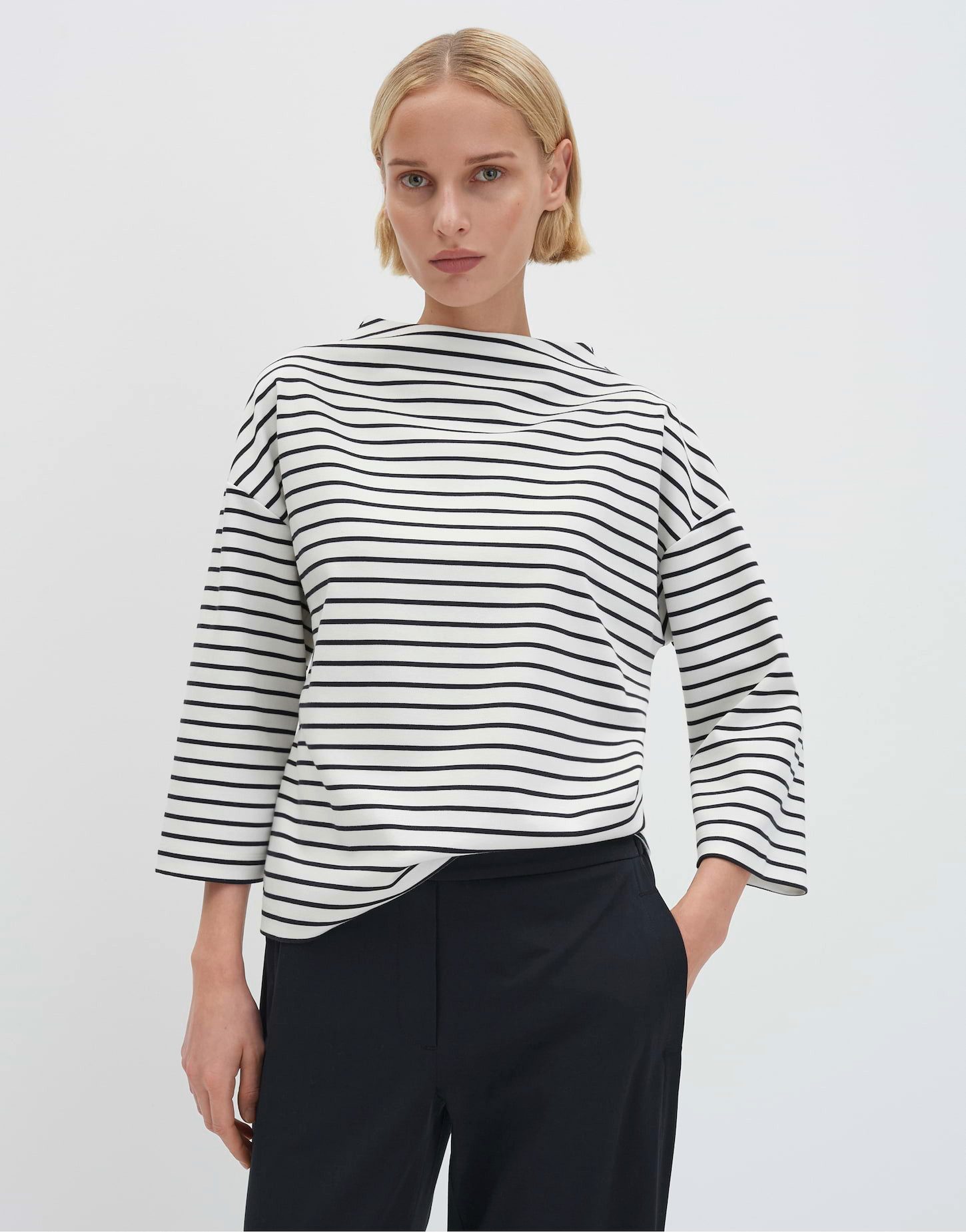 3/4-Arm-Shirt KALEO Loose aus BCI Cotton Mix