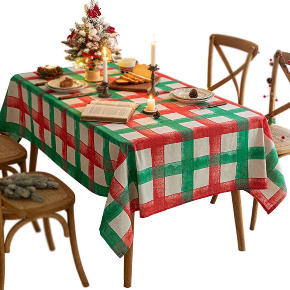 Dekorative Tischdecke 140x200cm Tischdecke für Party Weihnachts Weihnachts für Abwaschbar Tischdecke Tischtuch Tisch Tischdekoration Bankett Groß (1-tlg), Dekoration