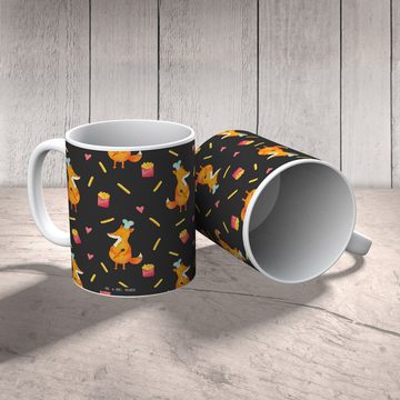 Mr. & Mrs. Panda Tasse Fuchs Pommes - Grau - Geschenk, Kaffeetasse, Porzellantasse, Pomes Fr, Keramik, Herzberührende Designs