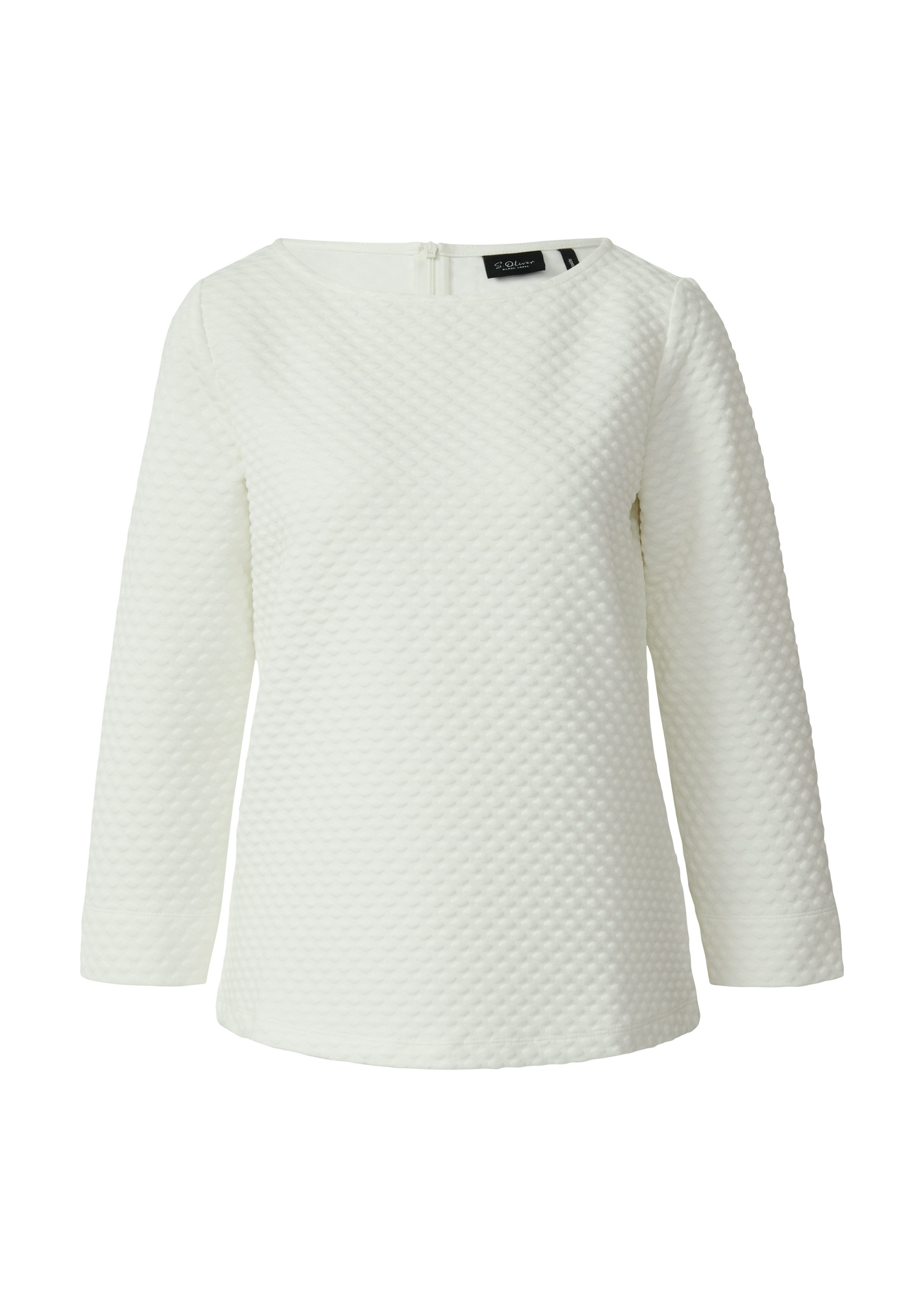 s.Oliver BLACK LABEL Sweatshirt im Relaxed Fit mit U-Boot-Ausschnitt günstig online kaufen