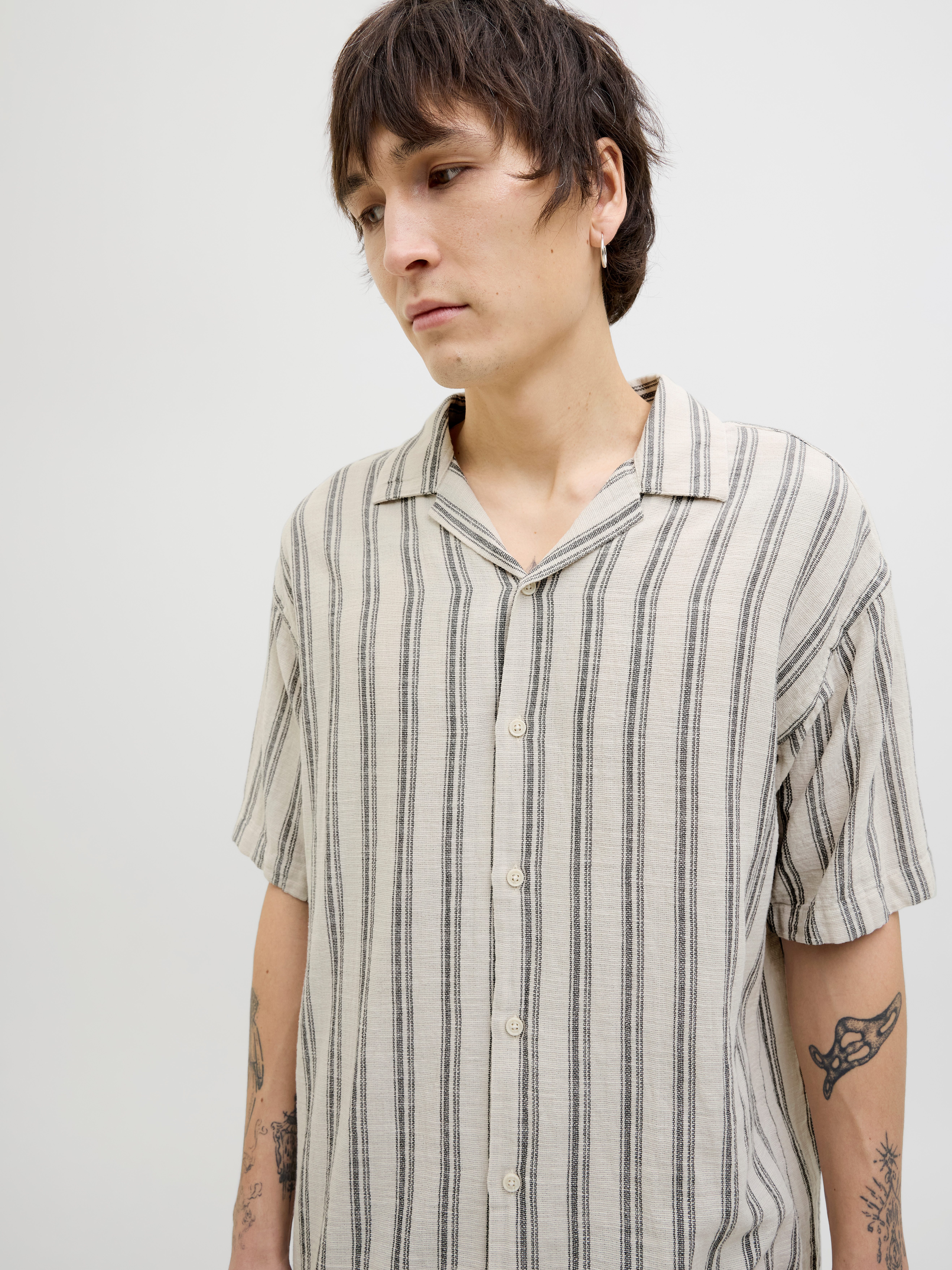 Jack & Jones Herren Freizeit Hemd JJEENZO STRIPE RESORT SHIRT Relaxed Fit günstig online kaufen