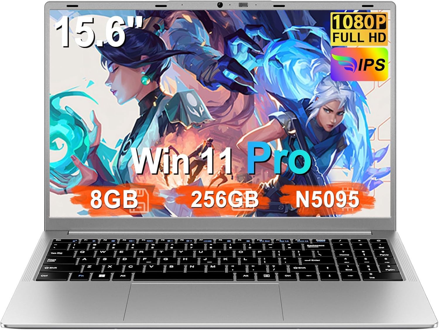 bvate 15.6-Zoll-Laptop-Computer, 8 GB DDR4, Quad-Core N5095 CPU Notebook Notebook (OTHER, N5095)