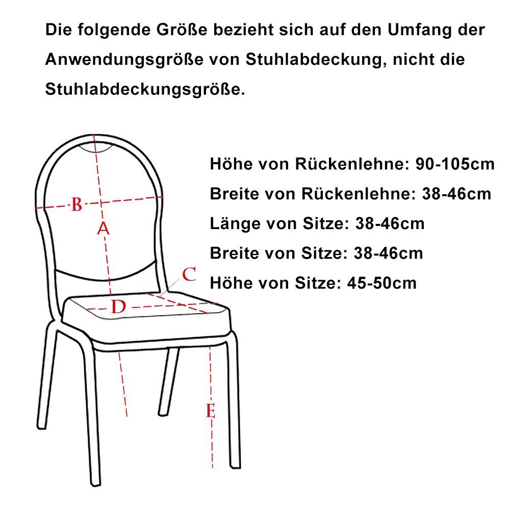 Elasthan Stuhlhusse 50x, Stuhlhusse Stuhlbezug Stretch Gimisgu Stuhlhussen Polyester Und