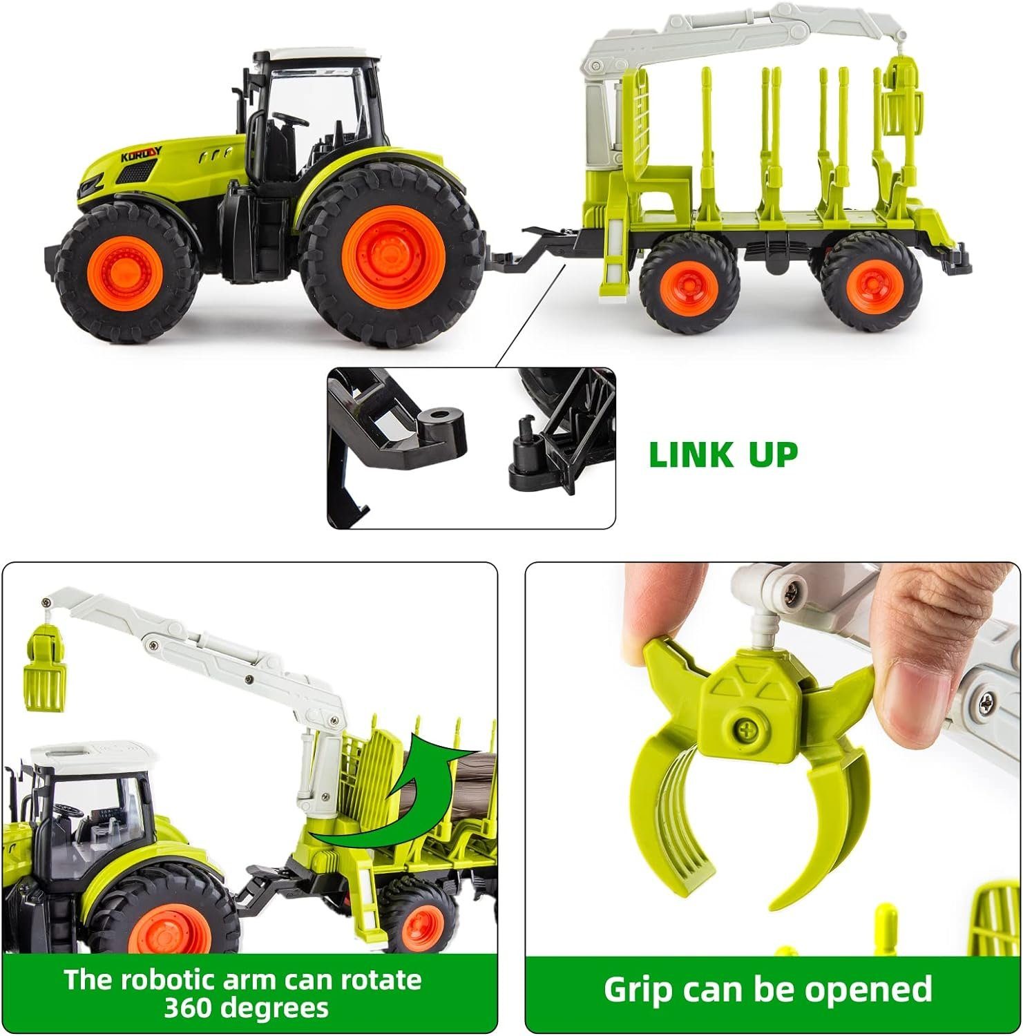 Esun RC-Traktor Ferngesteuerter Traktor Mt Anhänge Produktbild-Vorschau 10