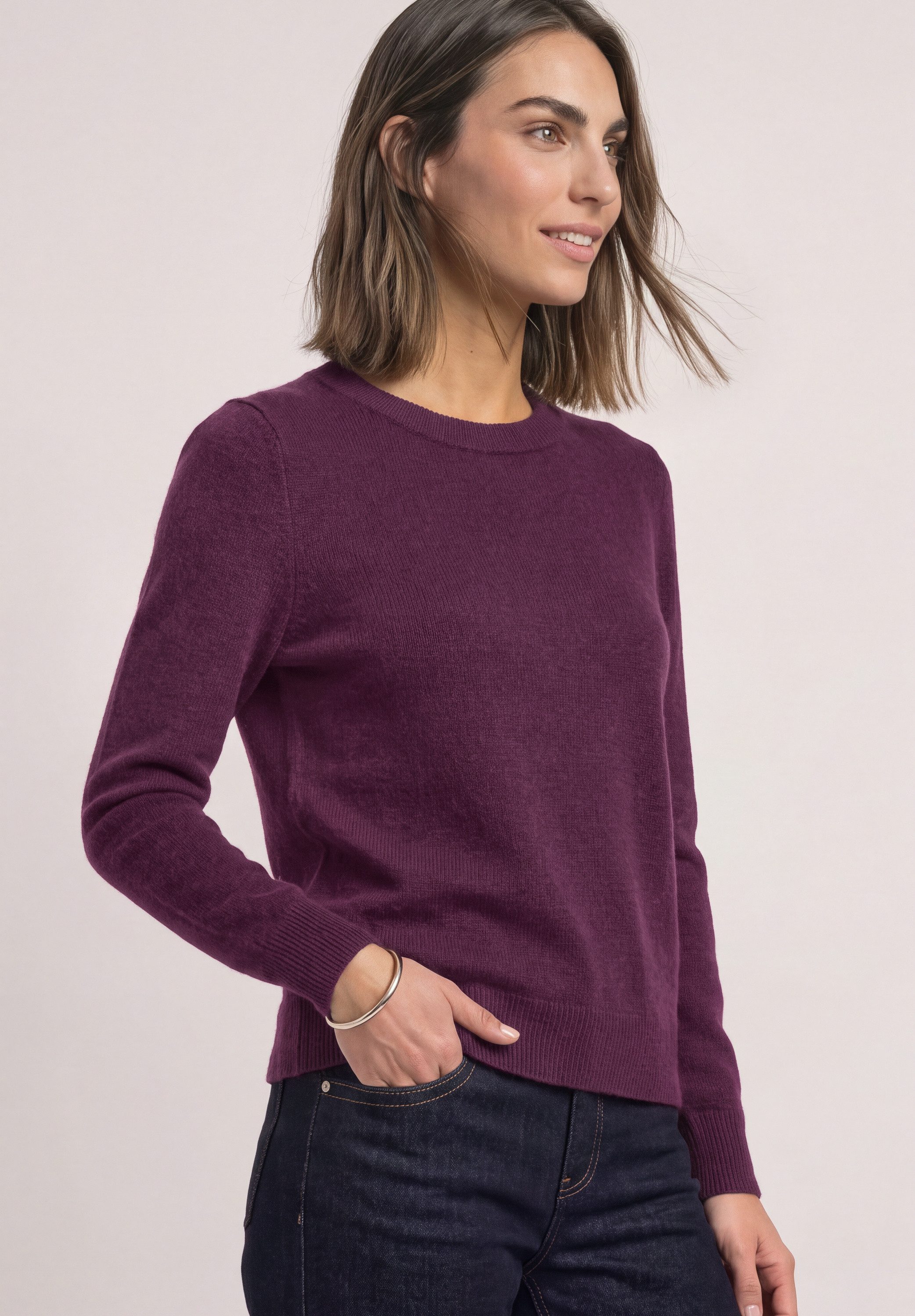 STREET ONE Strickpullover in Unifarbe