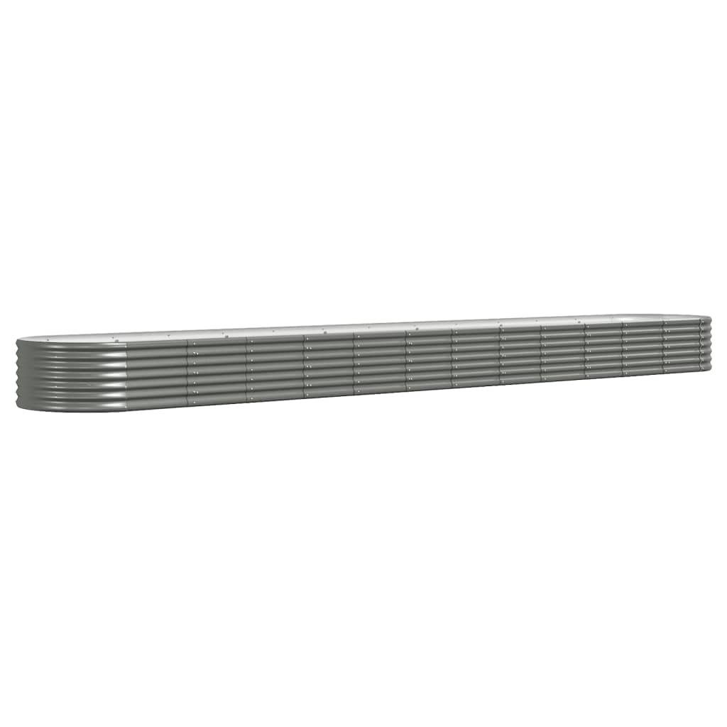 Hochbeet Verzinkter Stahl 512x80x36 cm Grau