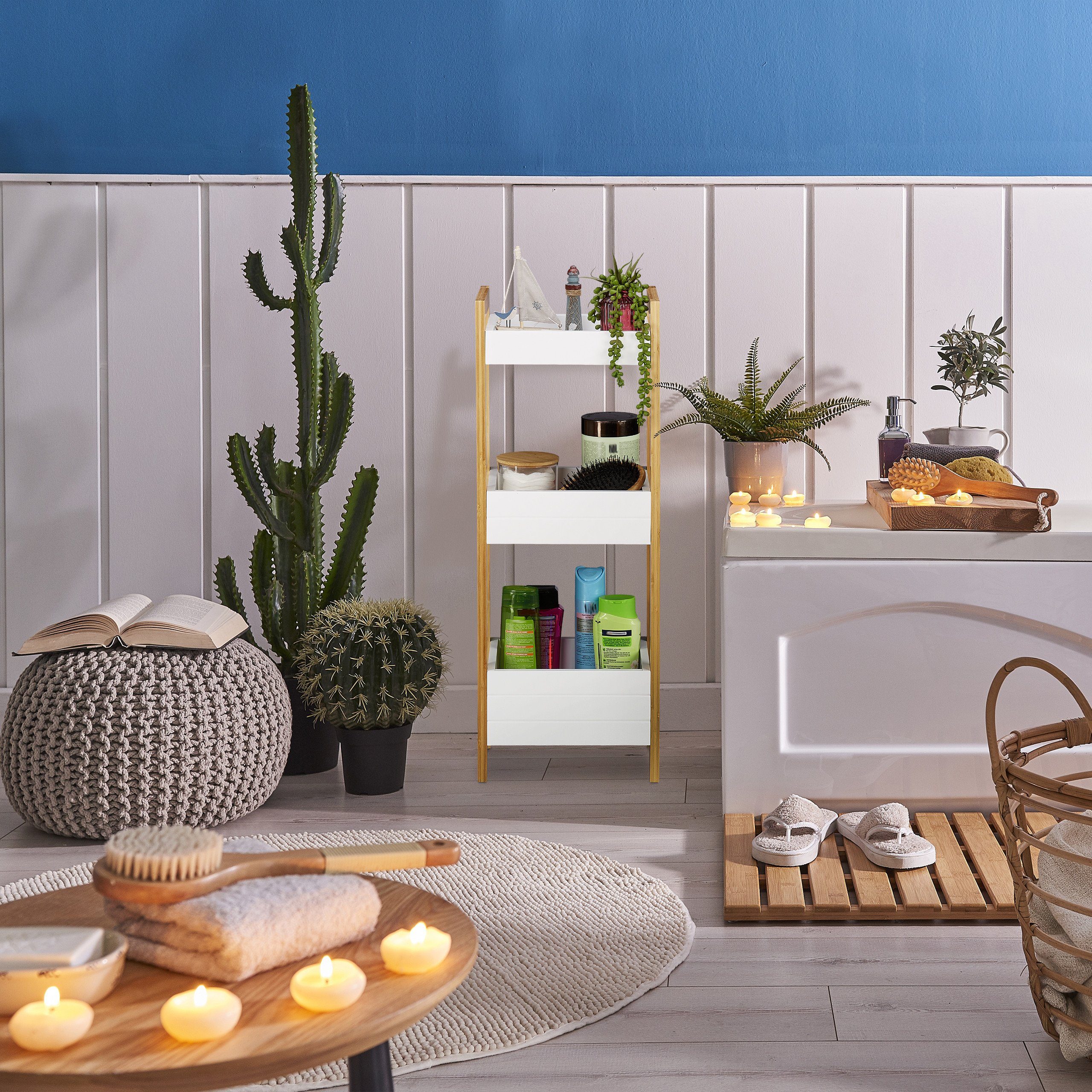 relaxdays Badregal mit 3 Körbe günstig online kaufen