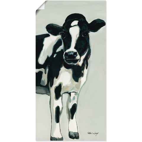 Artland Wandbild Kuh, Haustiere (1 St), als Alubild, Outdoorbild, Leinwandbild, Poster, Wandaufkleber