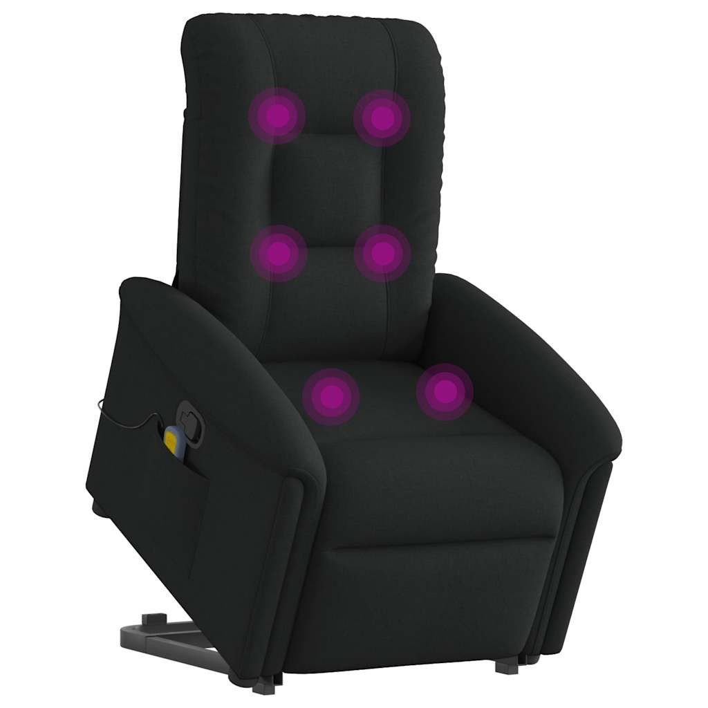 vidaXL Sessel Massagesessel mit Aufstehhilfe Schwarz günstig online kaufen