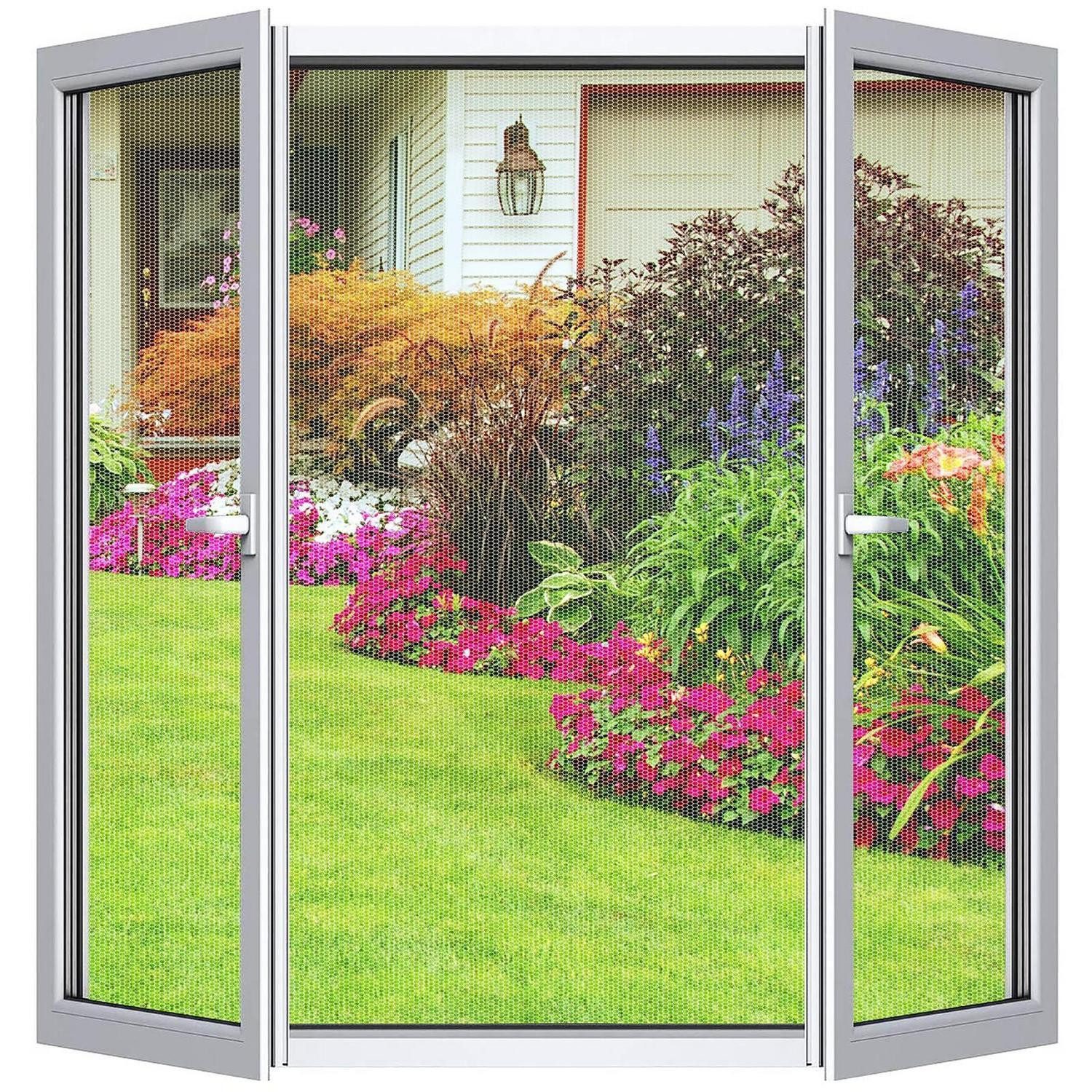 LuxusKollektion Insektenschutz-Fensterrahmen Fliegengitter Fenster selbstklebend 250x150cm Weiß 1 Stück