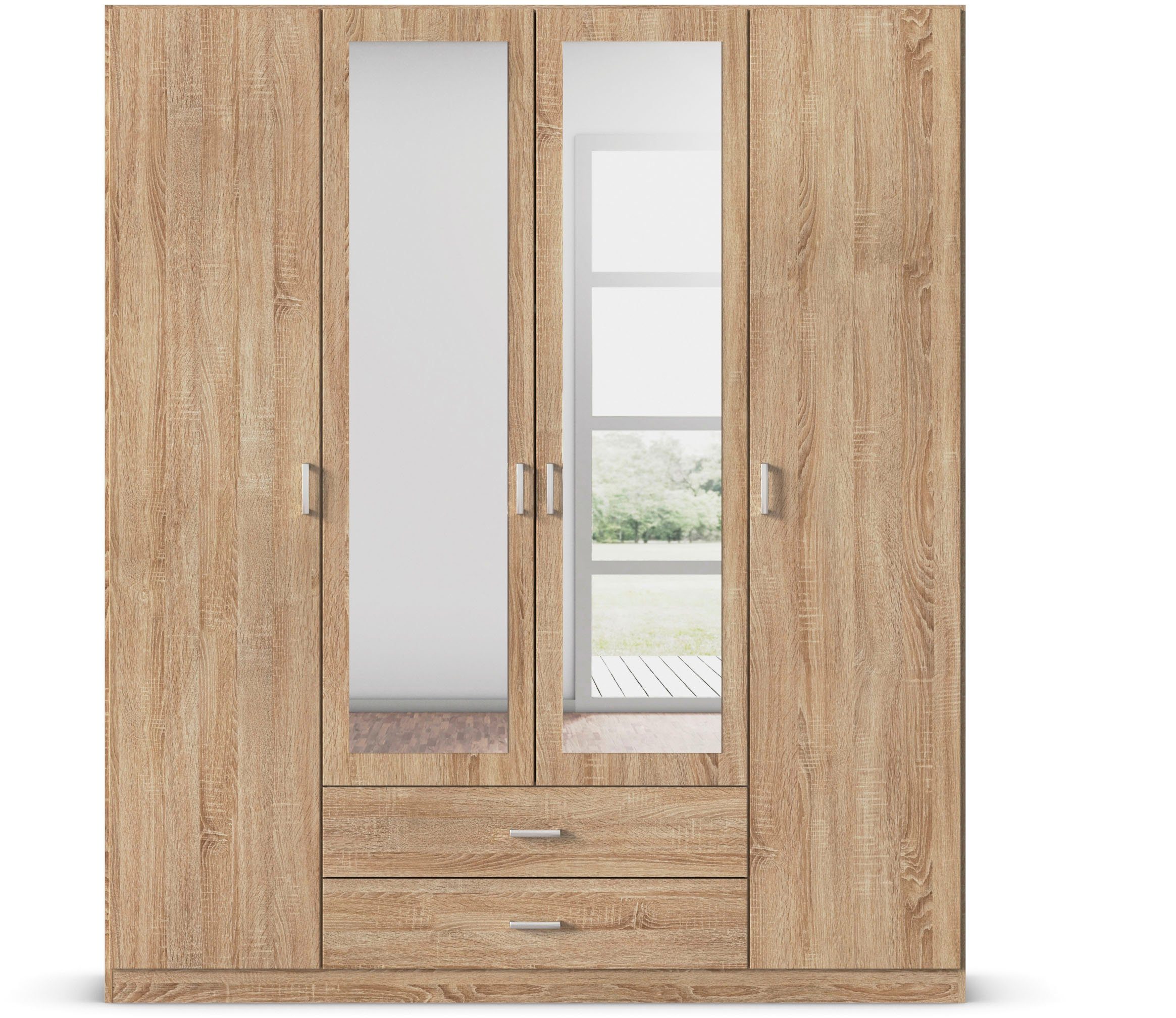rauch Kleiderschrank Schrank Garderobe Ankleide GAMMA Breiten 91/136/181/226/271/315/360 cm (in 3 Ausstattungen BASIC/CLASSIC/PREMIUM (inkl. SOFT-CLOSE-Funktion – Bild 4 von 5
