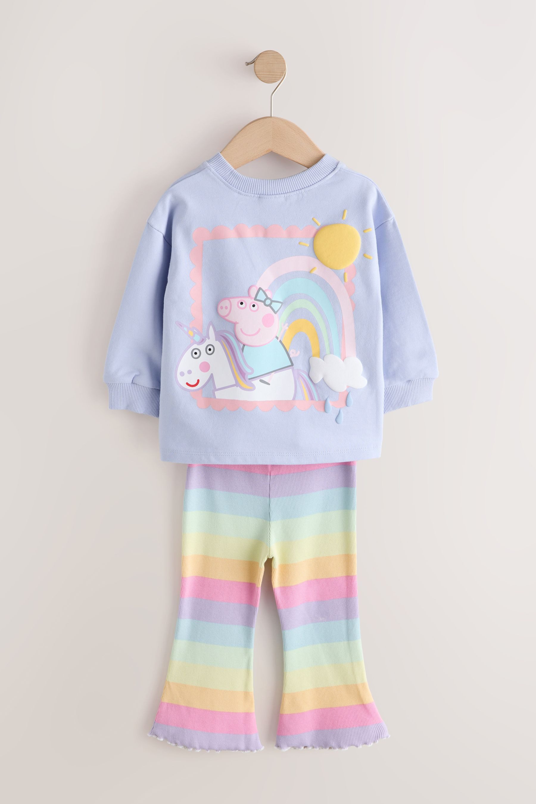 Next Top & Leggings Langarmoberteil & ausgestellte Leggings, Peppa Pig (2-tlg) – Bild 2 von 4