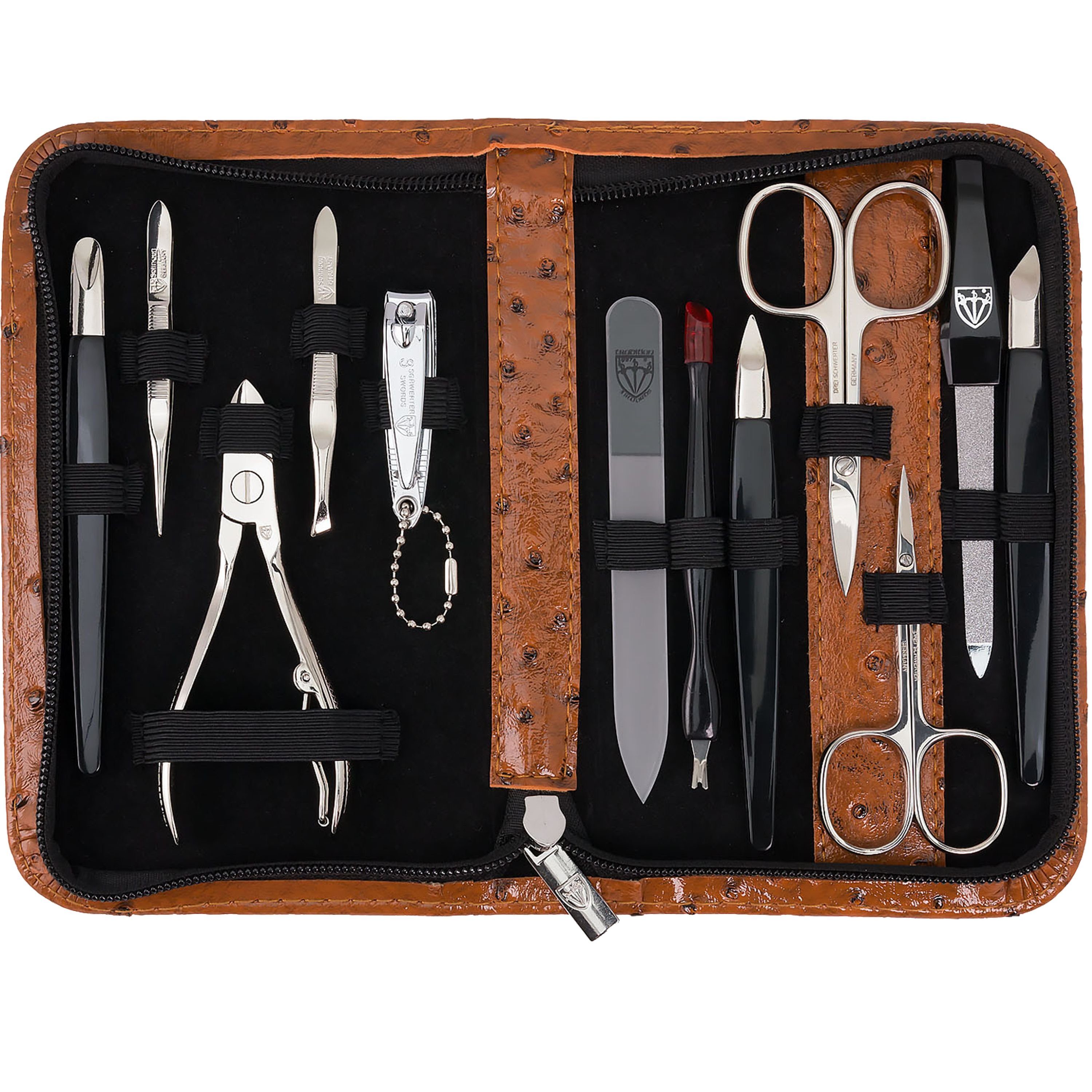 3 SCHWERTER Maniküre-Etui Nagelpflege, Maniküre Set "London" mit Etui 12 tlg., hochwertiges Nagelset, 12-teilig, Made in Germany mehr