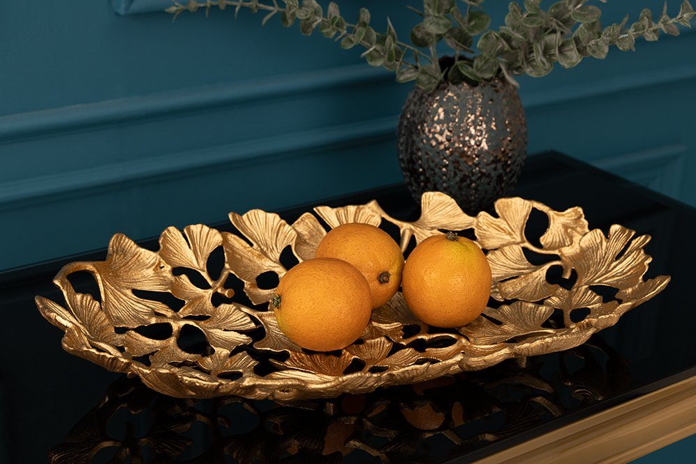 riess-ambiente Dekoschale GINKGO LEAFS 50cm gold (Einzelartikel, 1 St), Woh günstig online kaufen