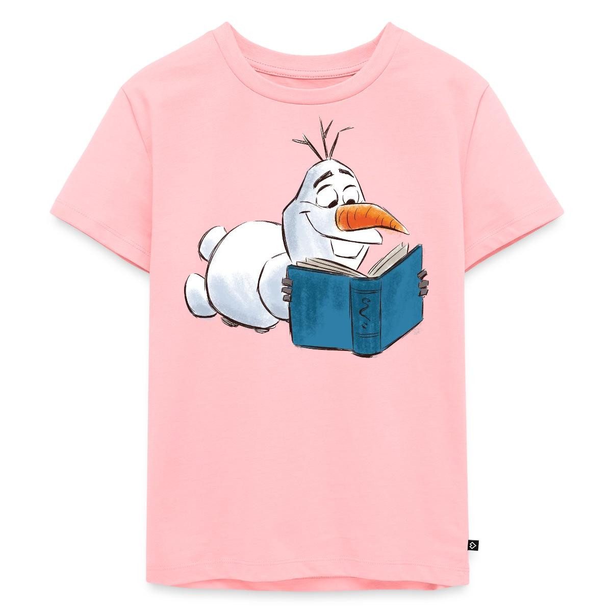 Spreadshirt T-Shirt Frozen Lesender Schneemann Olaf Kinder Premium T-Shirt (1-tlg)